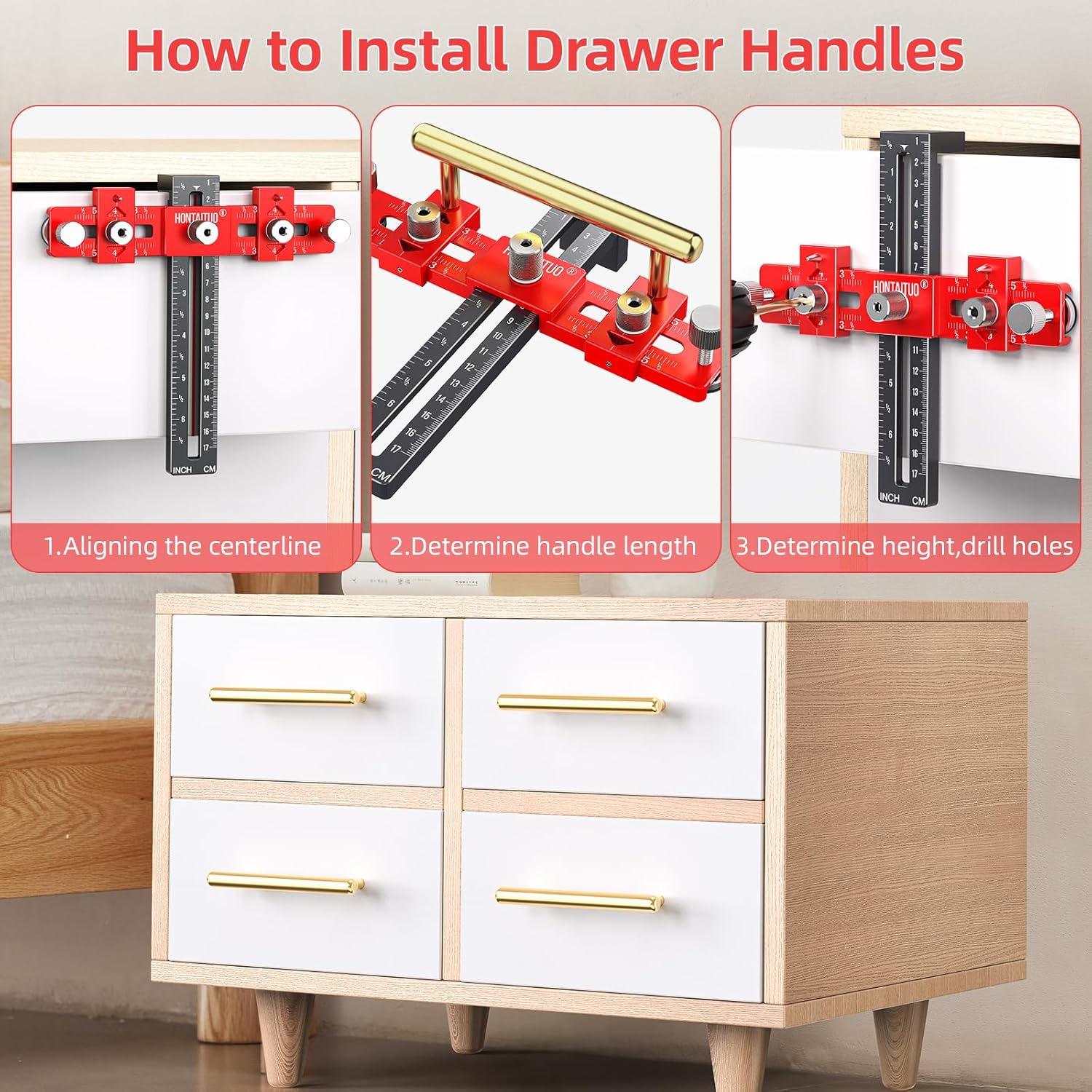 Enhanced Cabinet Hardware Jig for Handles and Pulls