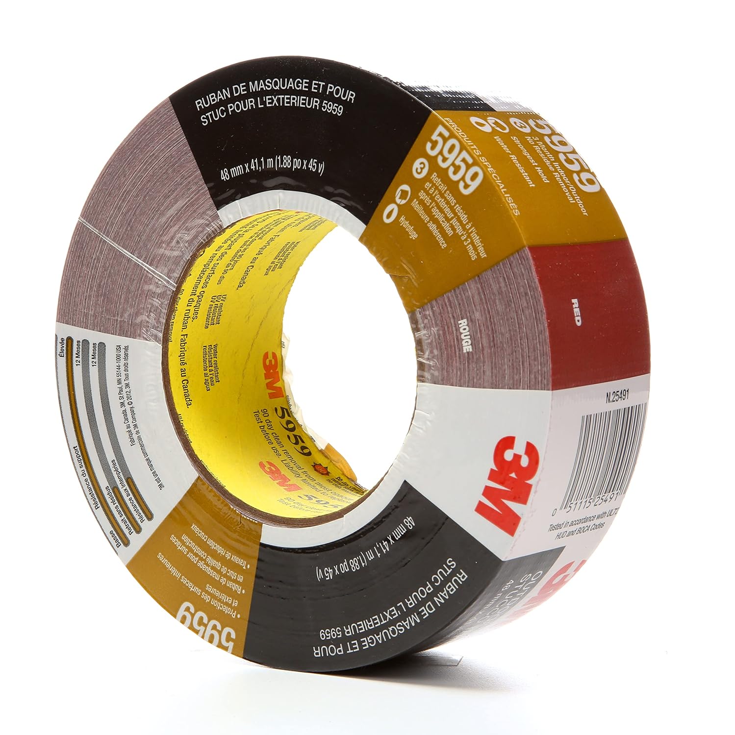3M Outdoor Masking Tape 5959 48mm x 411m Red 1