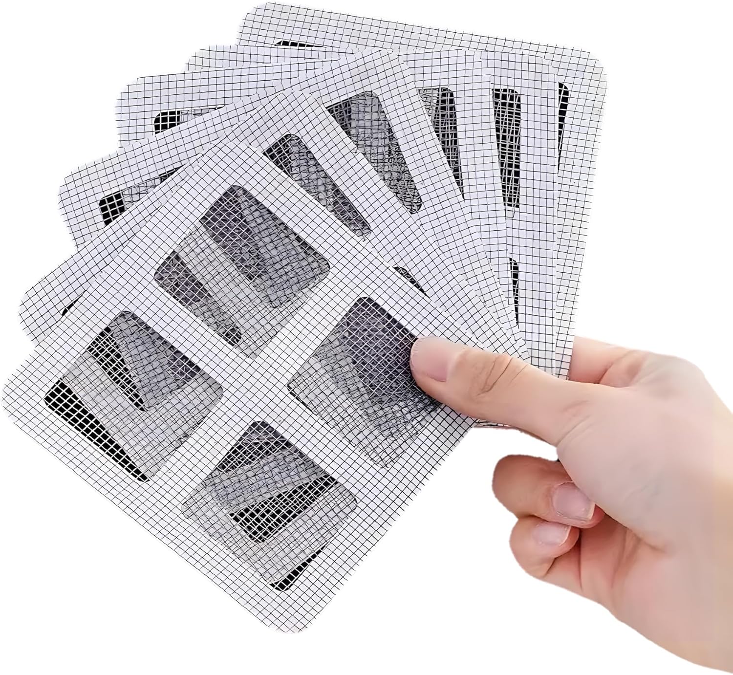 12Pcs MENKEY Disposable Shower Drain Cover with Square Mesh Design