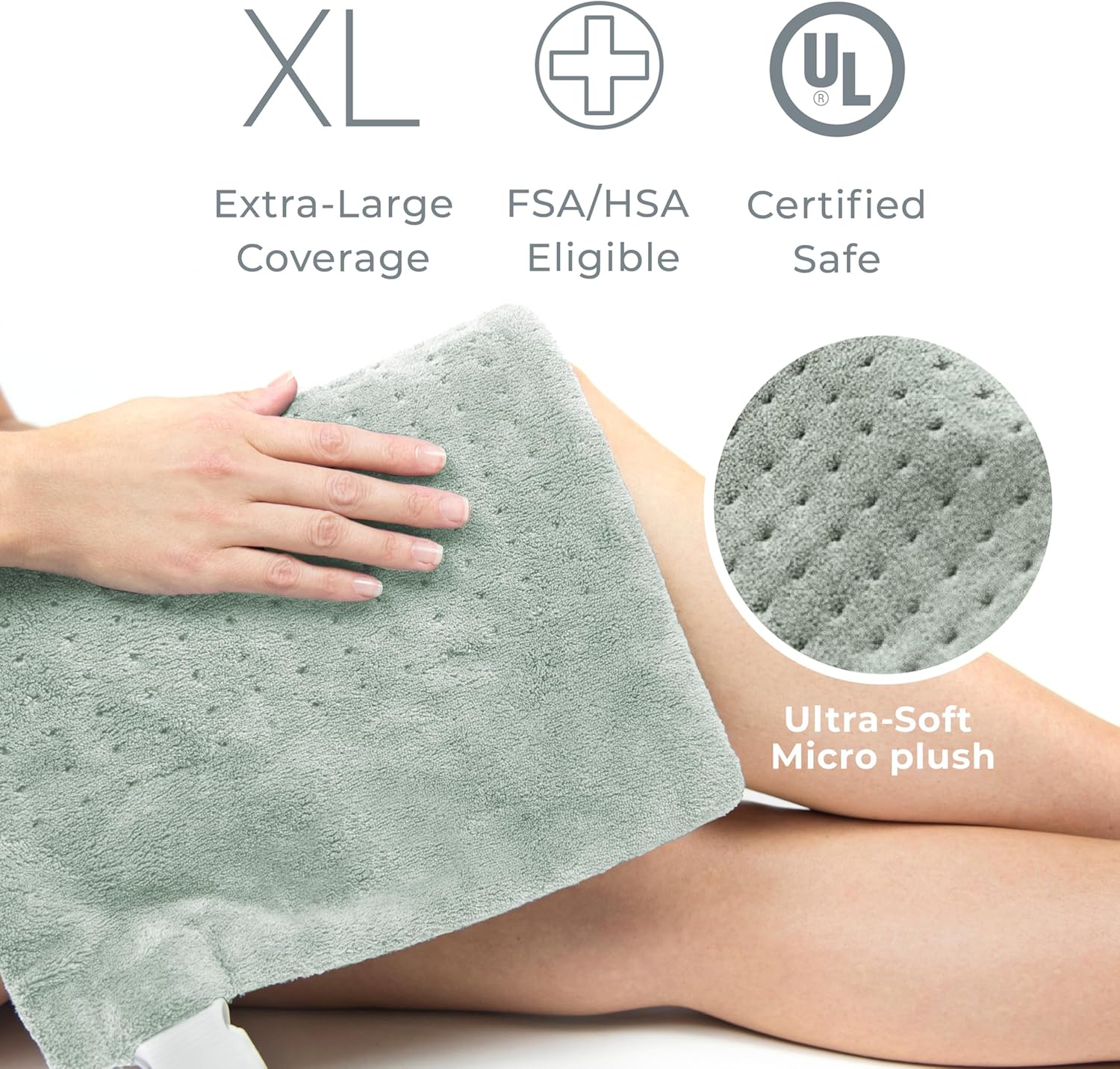 PureRelief XL Heating Pad - 12x24 Electric for Pain Relief