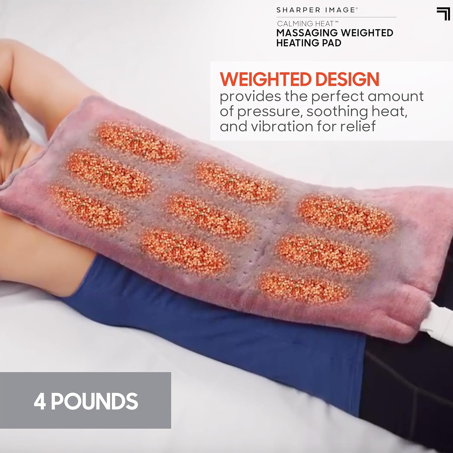 Calming Comfort Weighted Heat Massage Pad