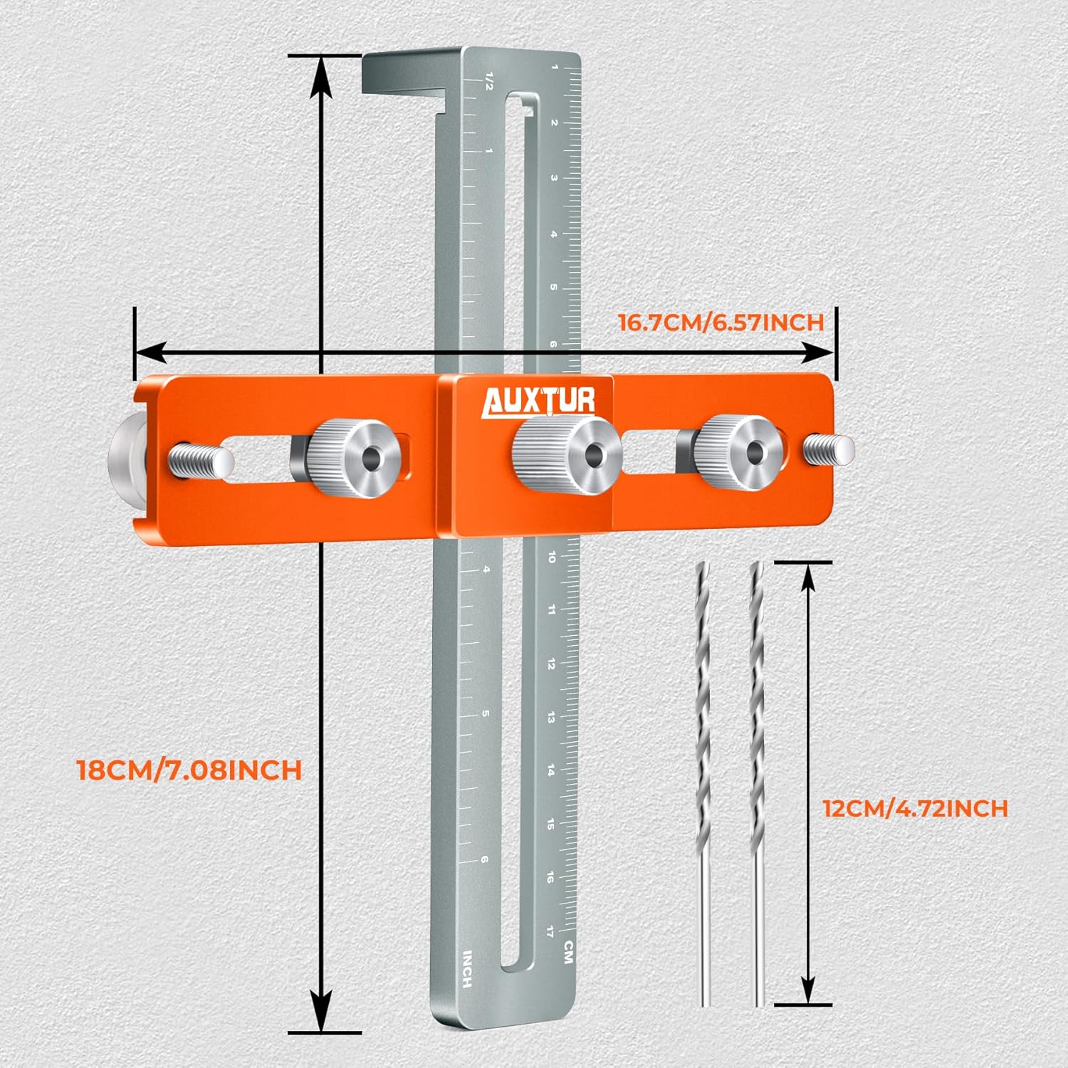 AUXTUR Cabinet Handle Jig with 2 Shims and Alignment Holes