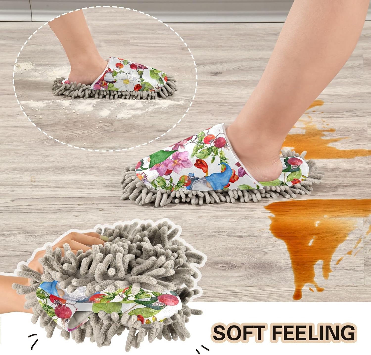 Sinestour Mop Slippers for Floor Cleaning and Dust Removal
