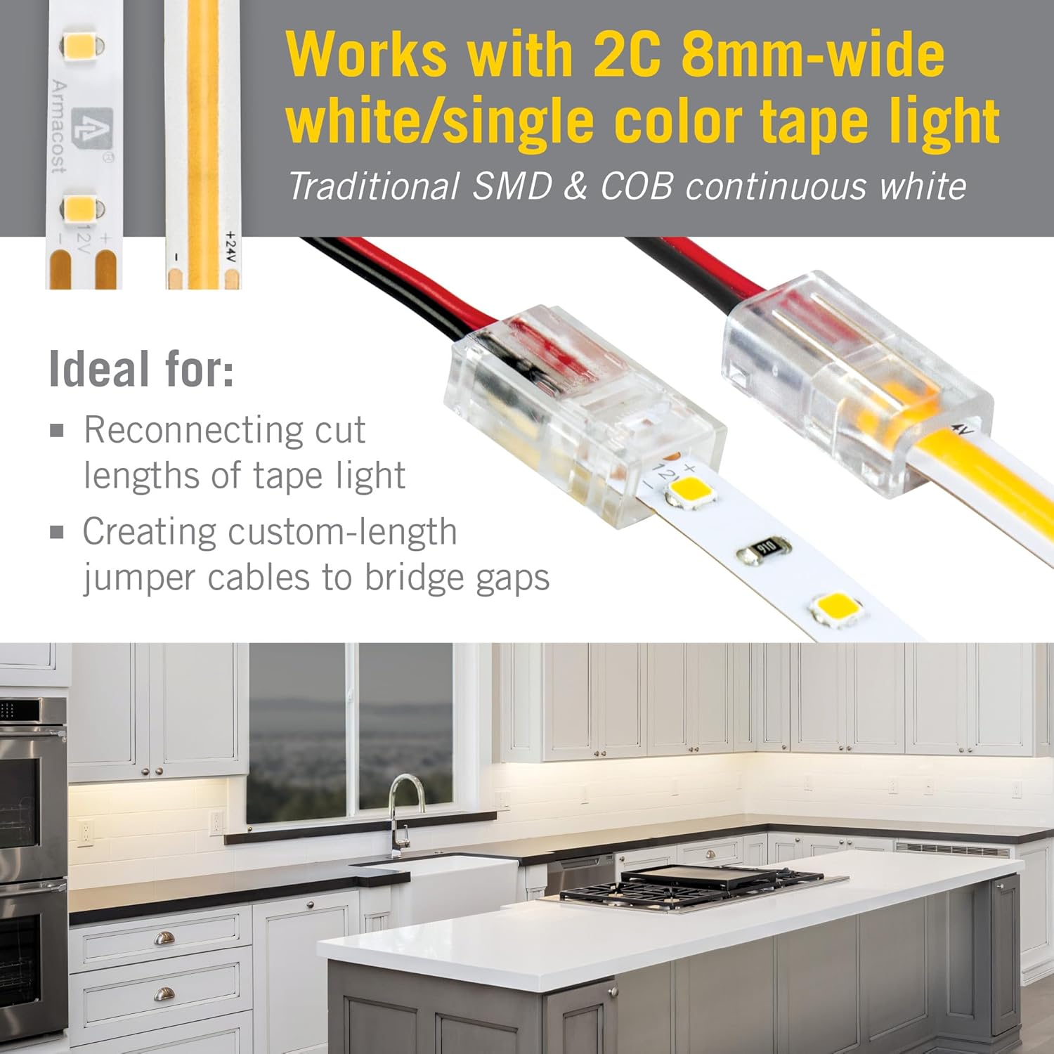 Armacost Lighting LED Wire to Tape Connector - 18 Pk