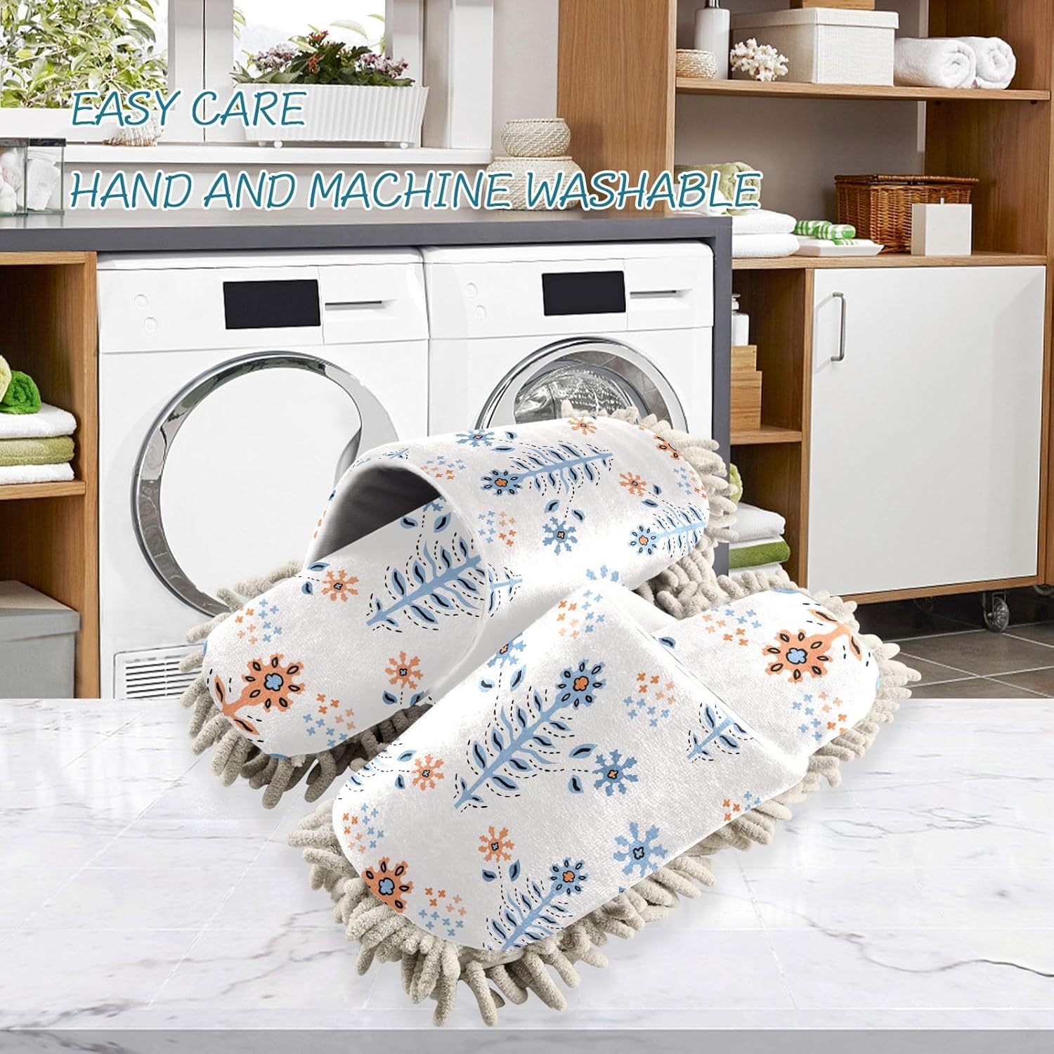 Kigai Microfiber Slippers with Bohemian Flowers 1