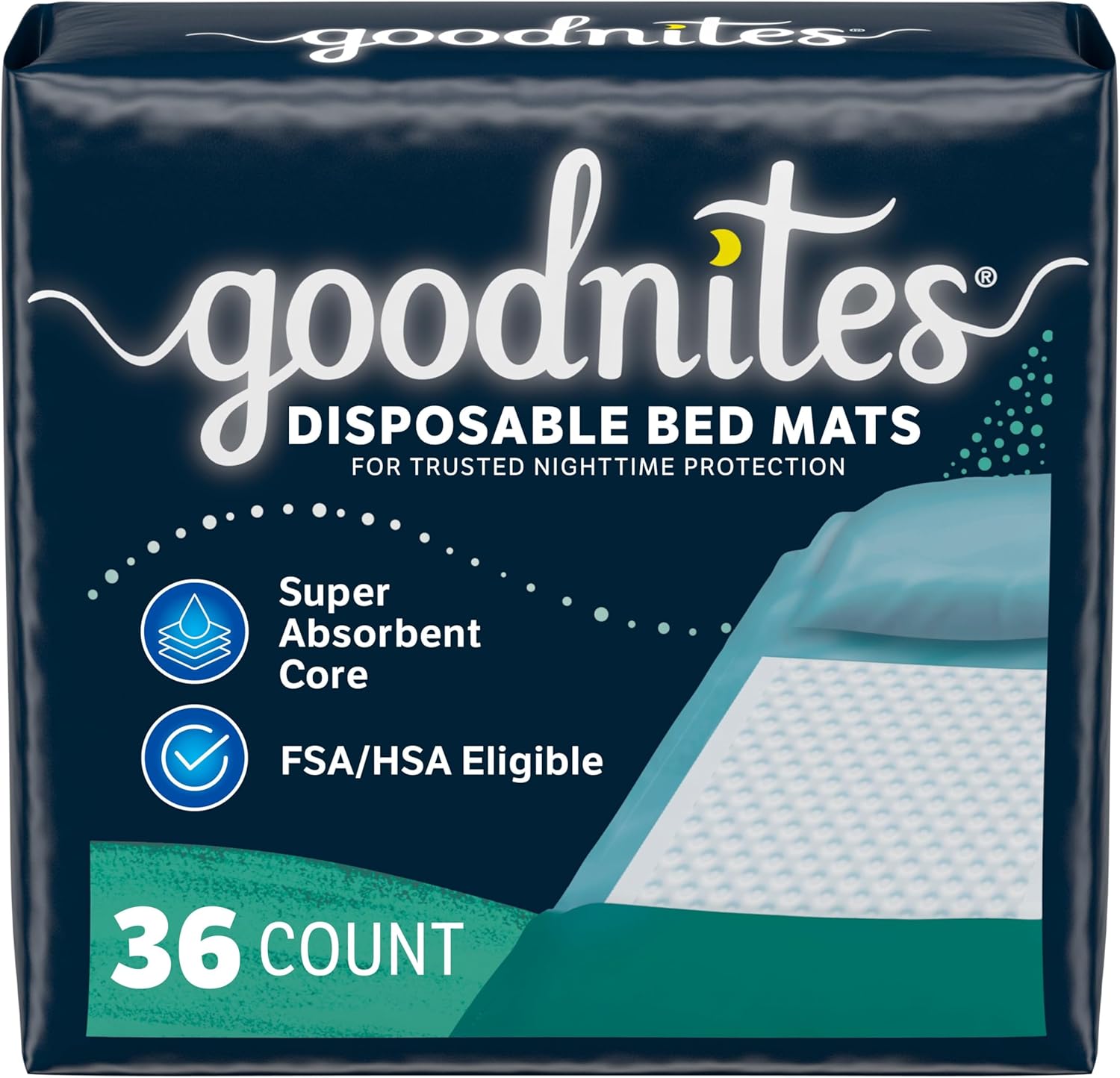 Goodnites Disposable Bed Pads 24 x 28 ft 36 Ct