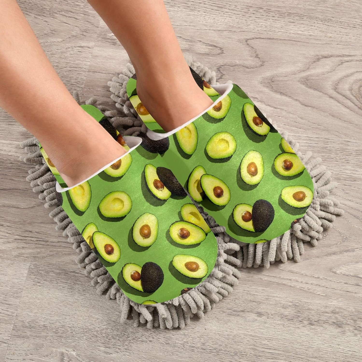 Sinestour Avocado Mop Slippers for Floor Cleaning