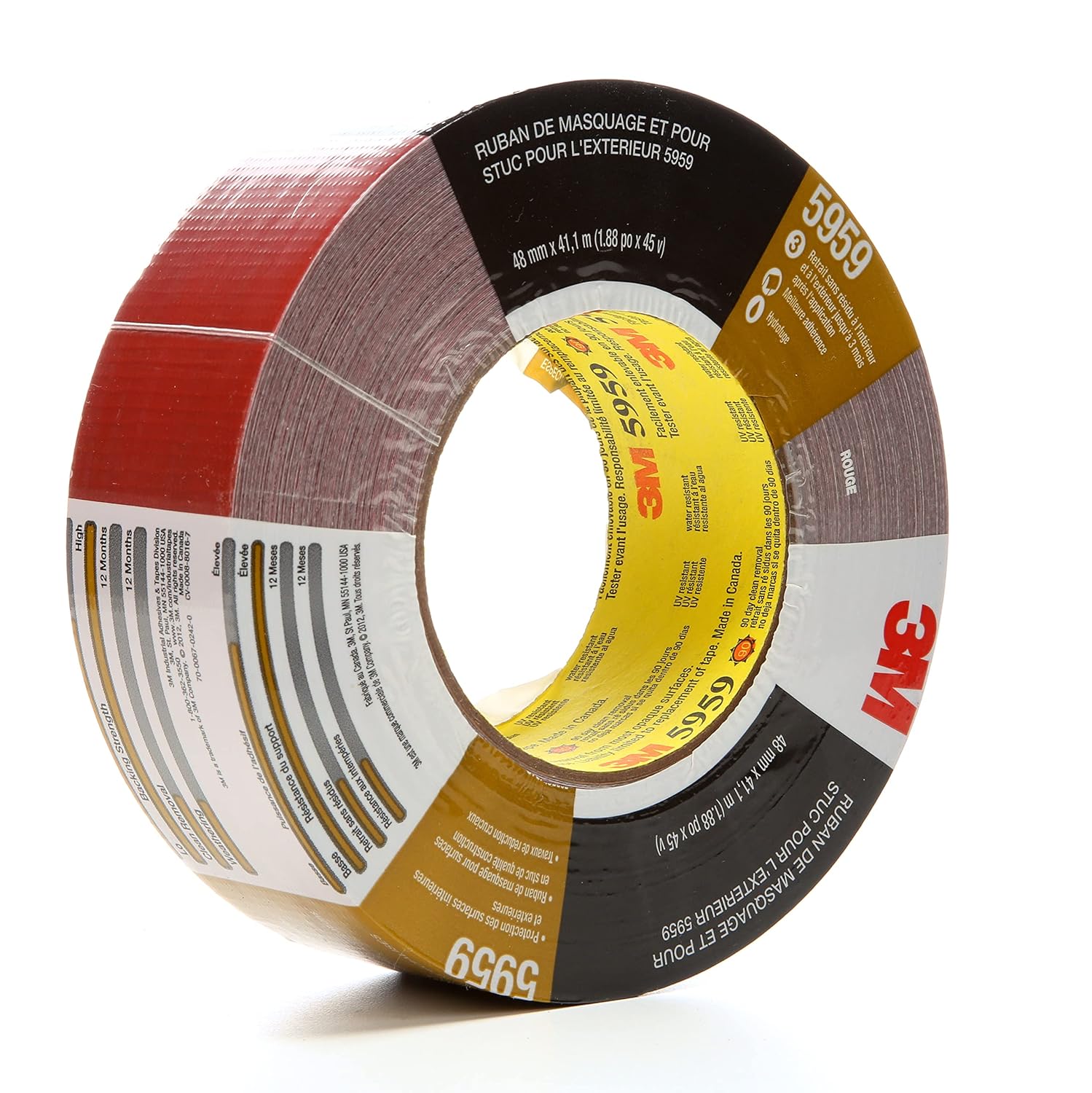 3M Outdoor Masking Tape 5959 48mm x 411m Red 1