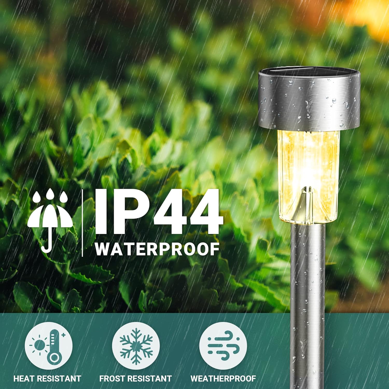 GIGALUMI 16 Pack Solar Path Lights Outdoor
