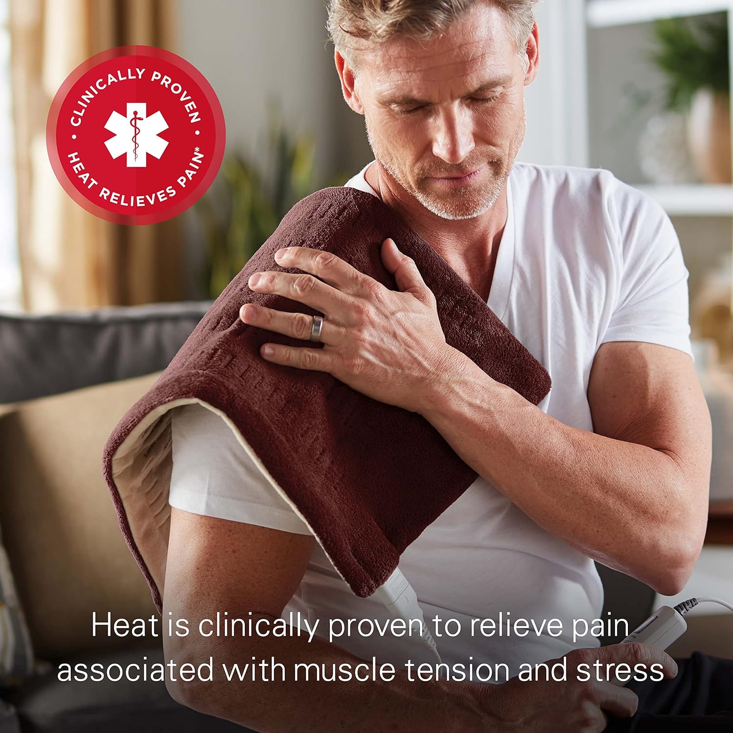 Sunbeam XL Heating Pad with 6 Settings and Auto Shut Off