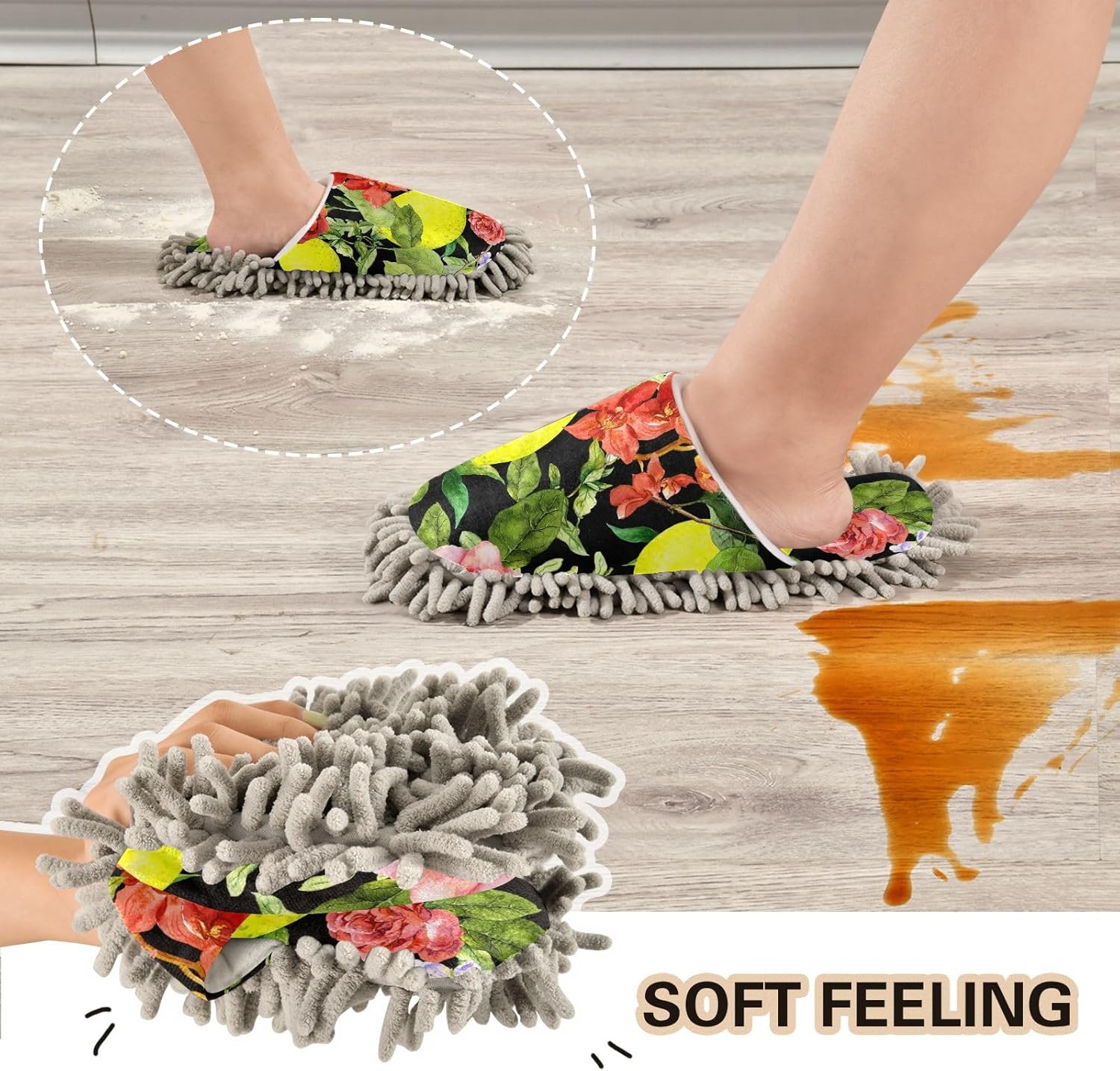 Sinestour Mop Slippers for Floor Cleaning 1