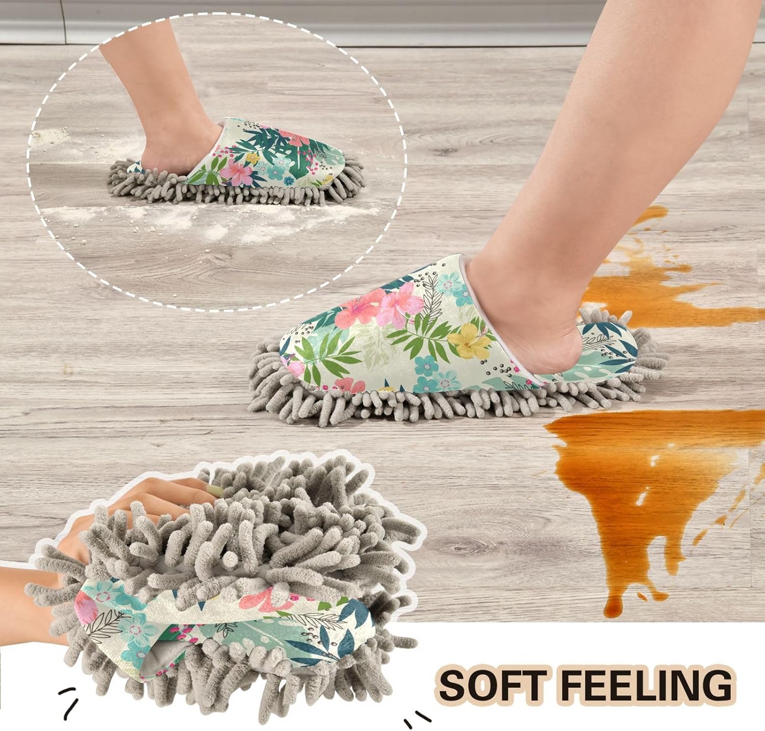 Kigai Microfiber Slippers with Cleaning Function