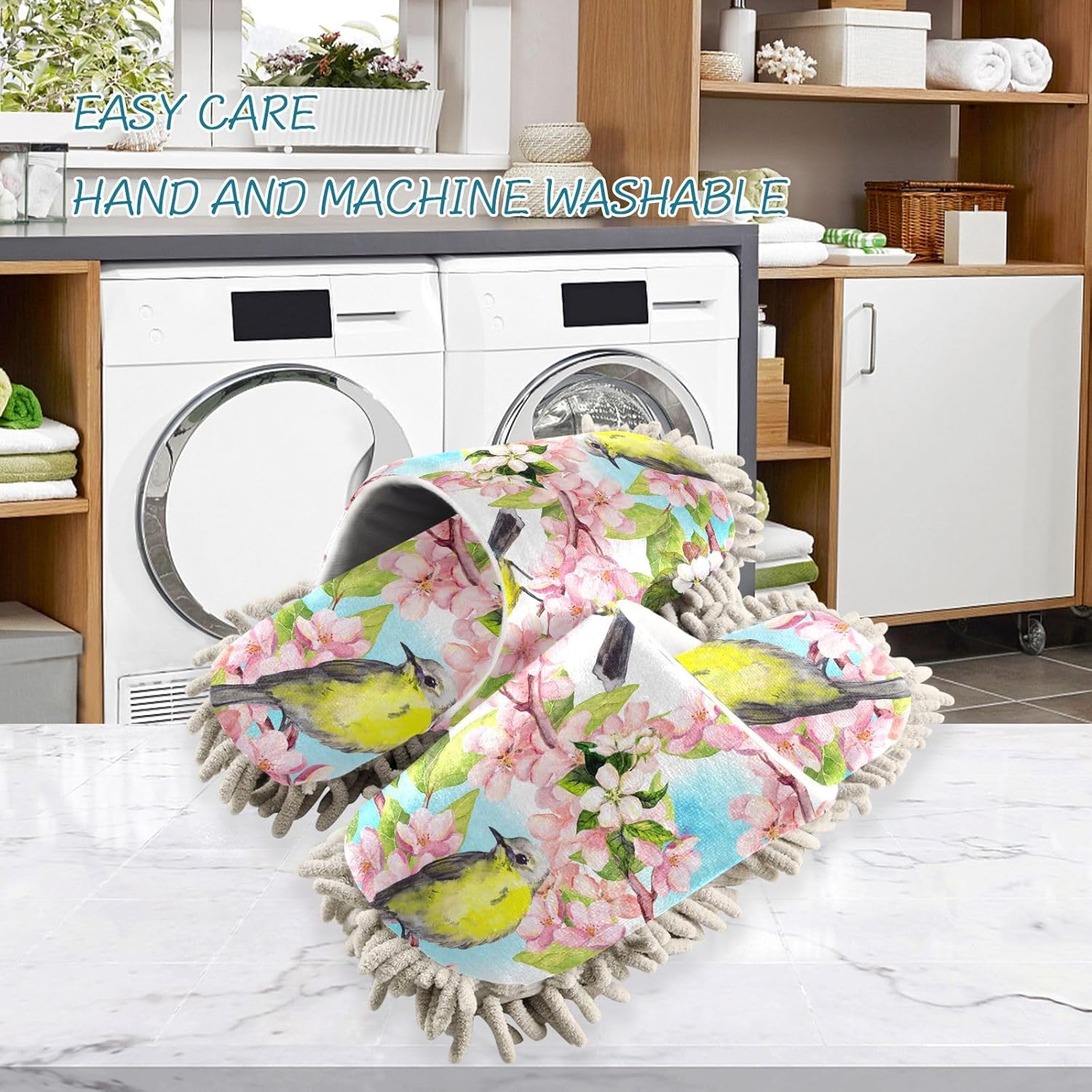 Sinestour Microfiber Mop Slippers for Floor Cleaning