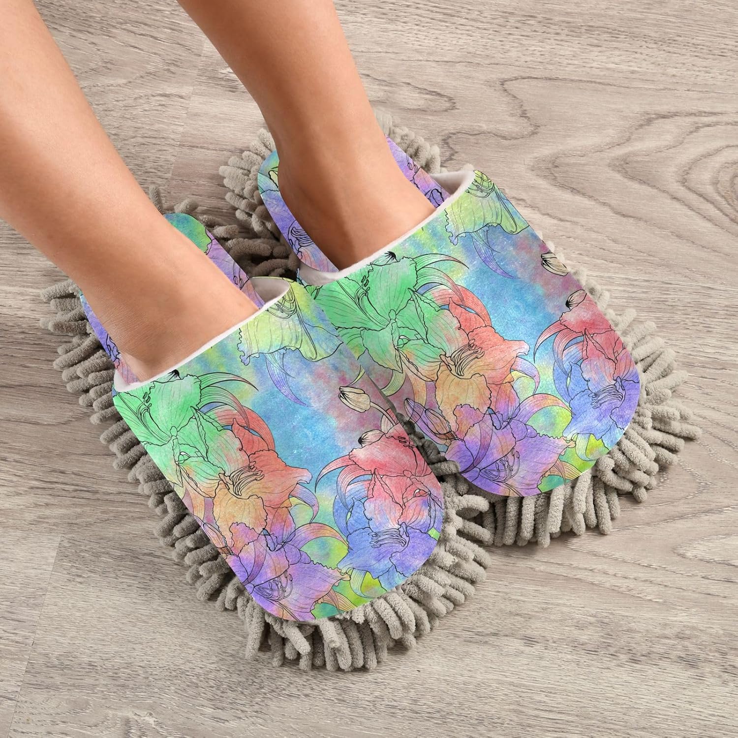 Kigai Microfiber Slippers with Flower Design