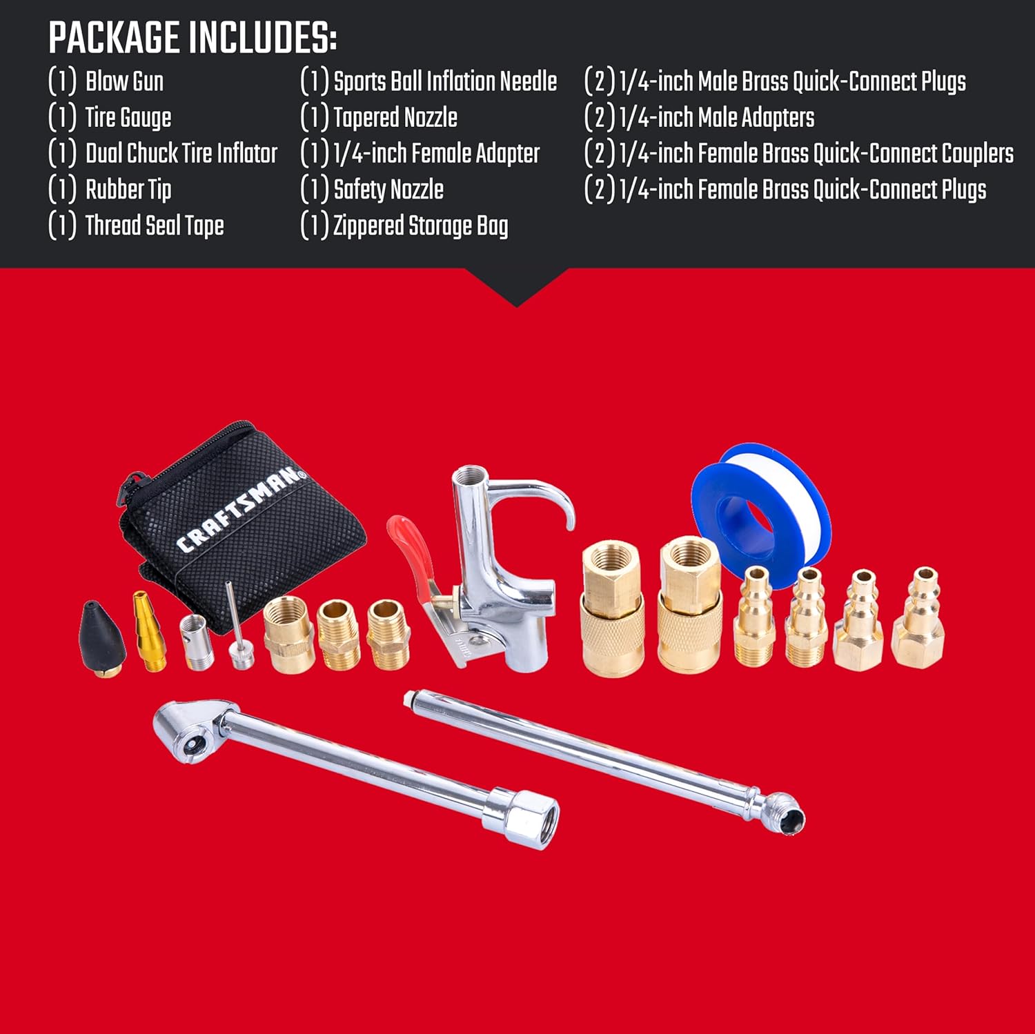 CRAFTSMAN 18-Piece Air Compressor Kit with Accessories