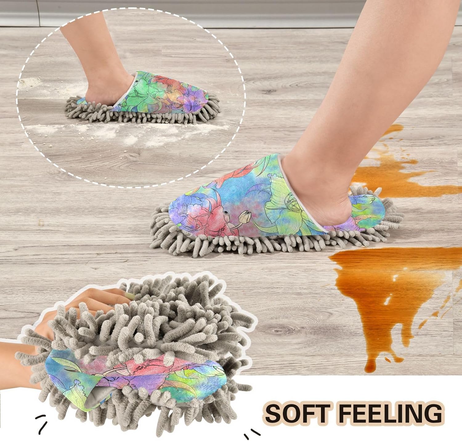 Kigai Microfiber Slippers with Flower Design