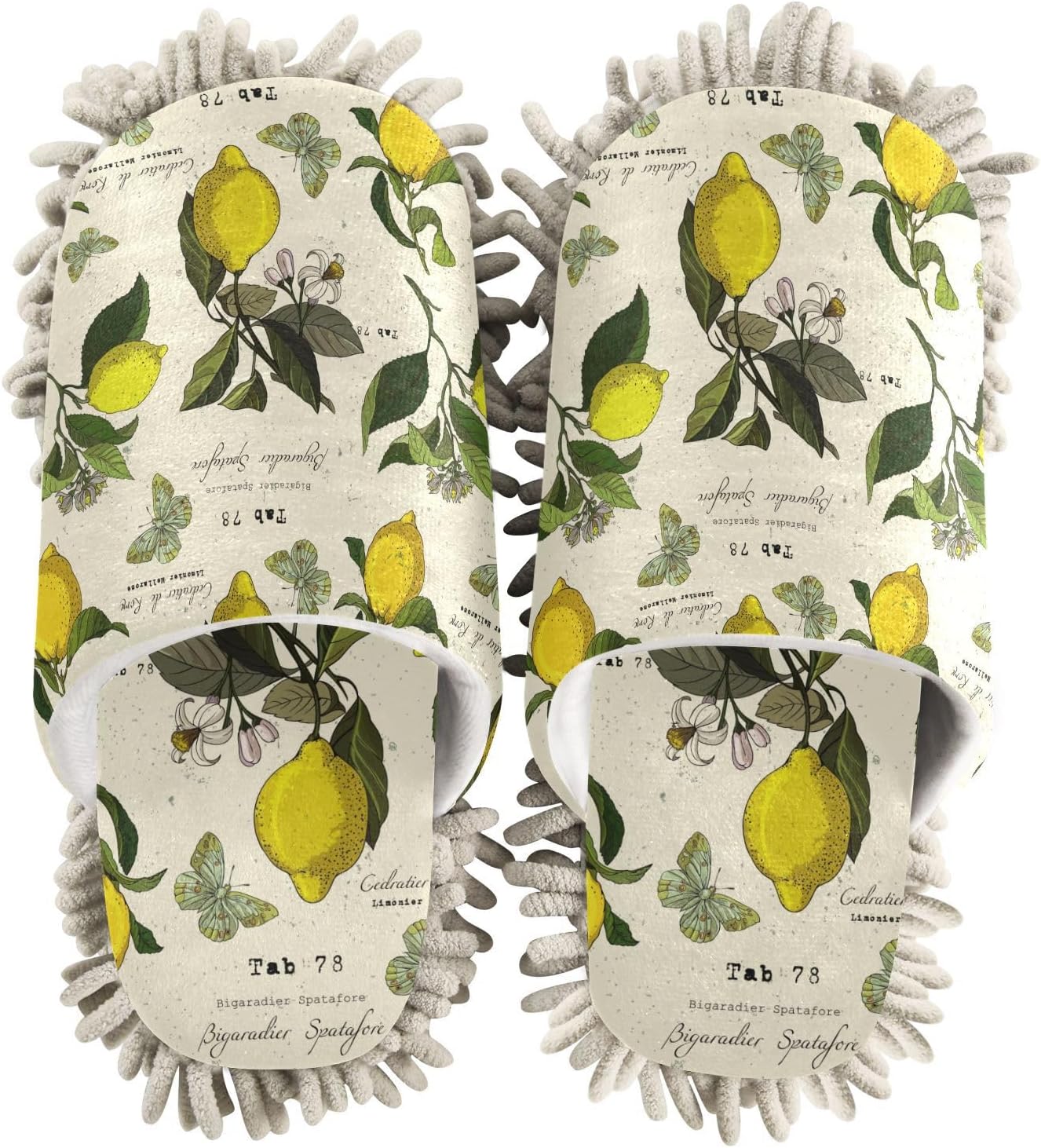 Sinestour Lemon Tree Mop Slippers for Floor Cleaning 1