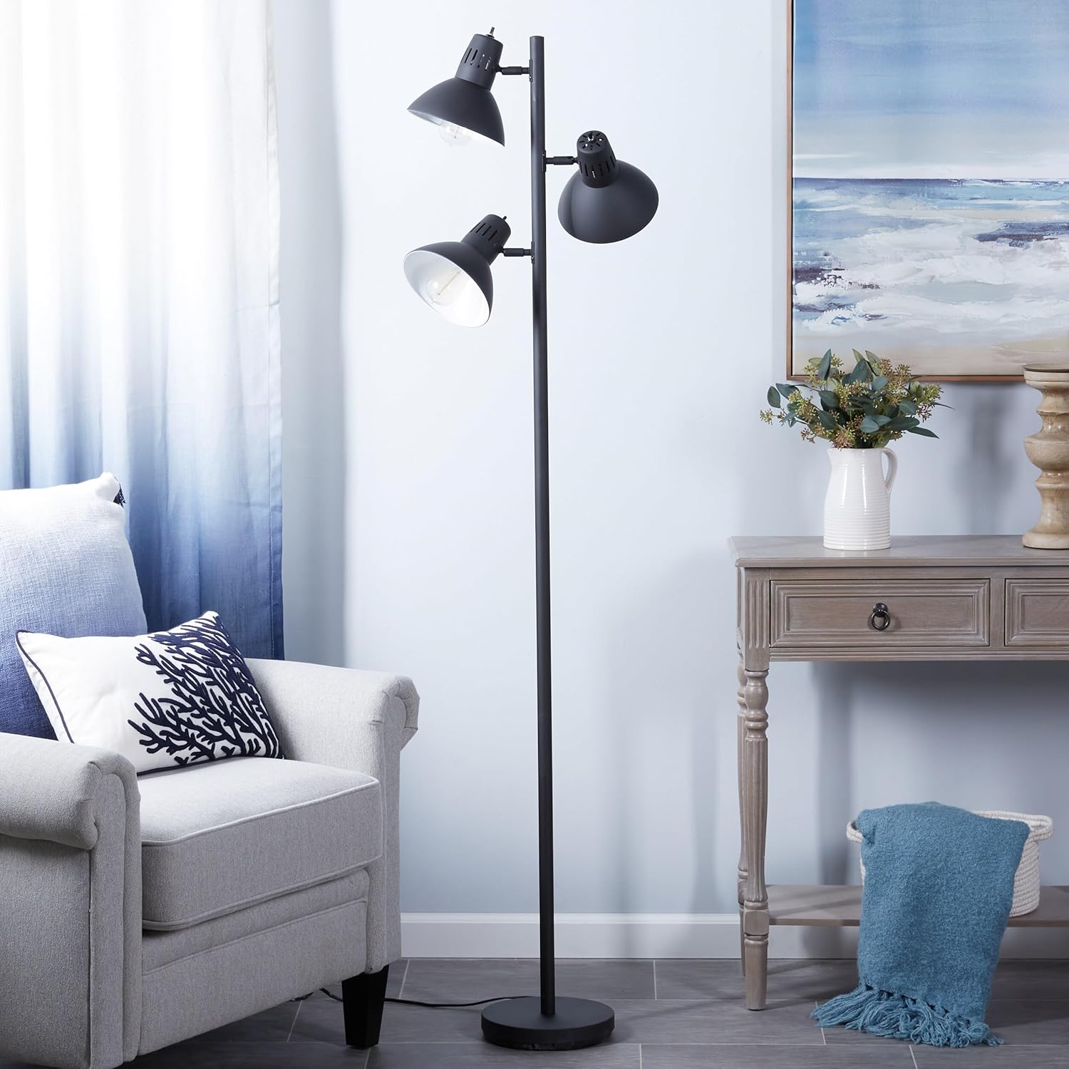 Litex Industries 3 Track Tree Floor Lamp in Bronze Finish