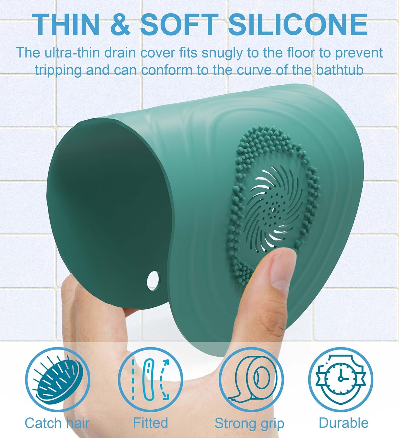TAPPOP Hair Catcher 2 Pack for Shower Drain
