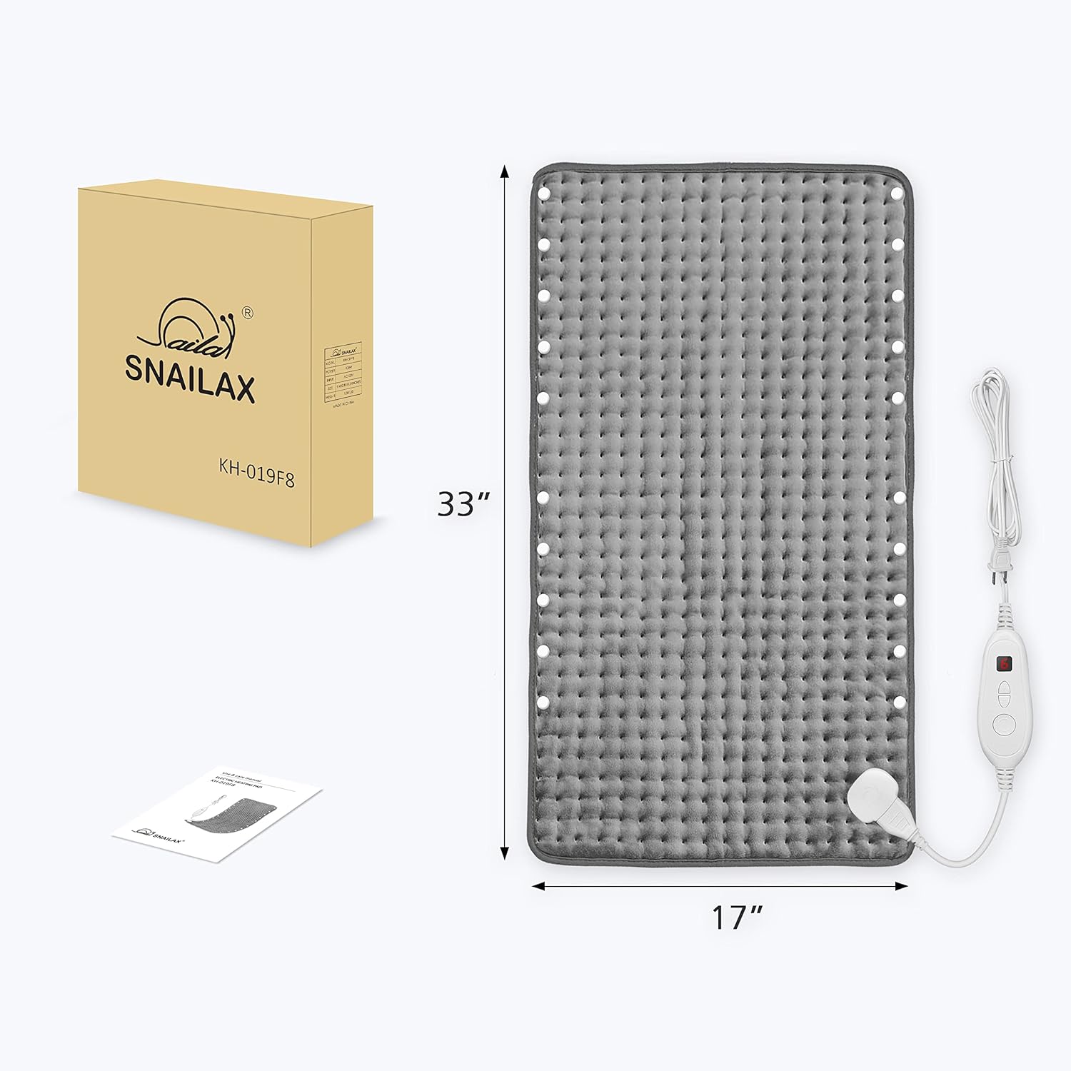 Snailax Heating Pad Foot Warmer with 6 Temperature Settings and Auto Shut Off