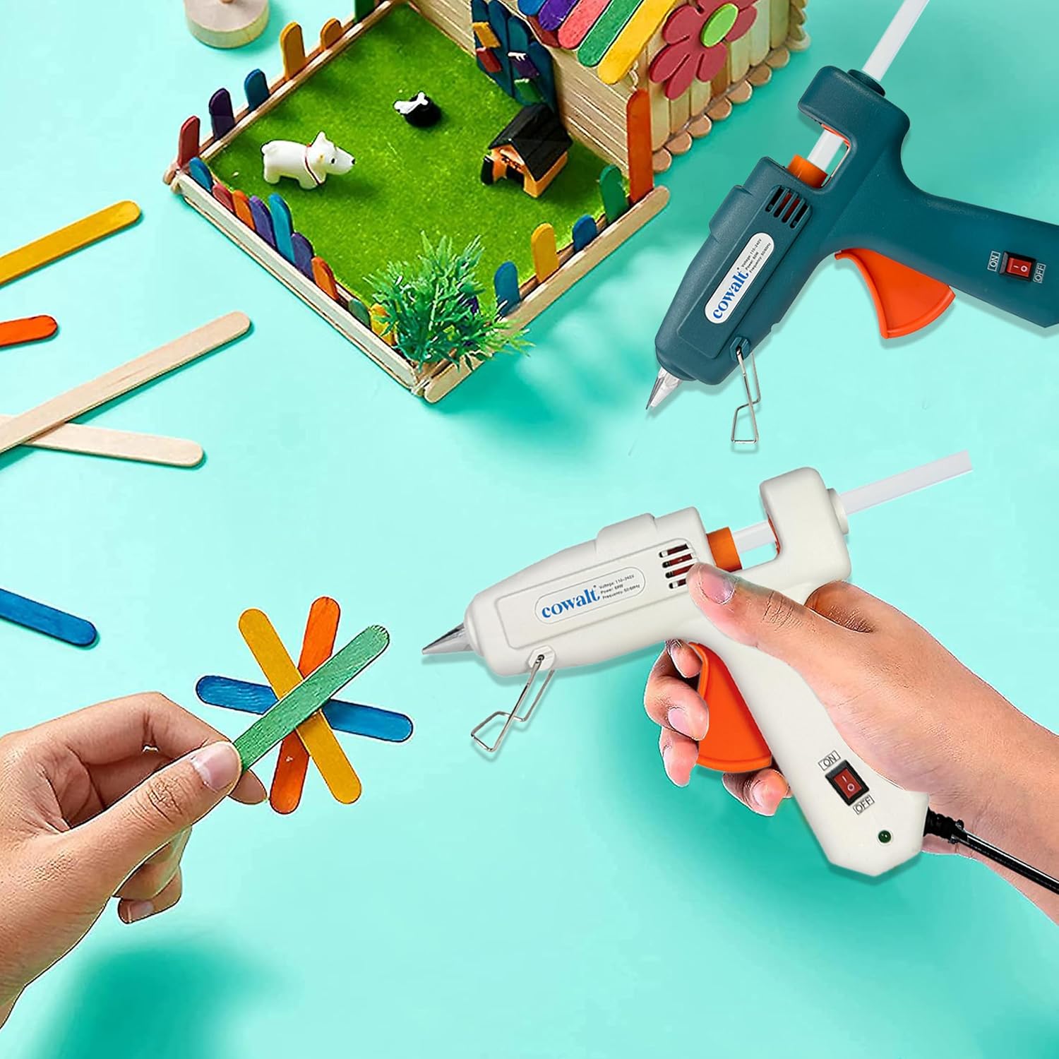 60W Hot Glue Gun Kit with Silicone Sticks for Crafts and Repairs