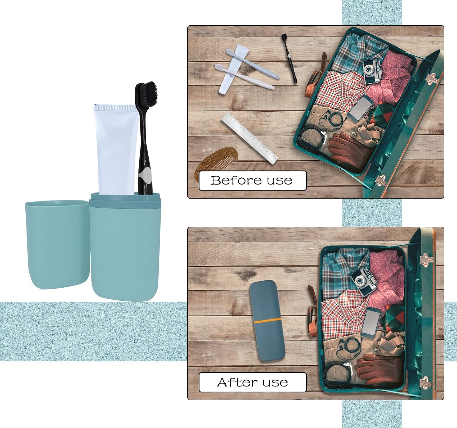 SietDESEO Travel Toothbrush Toothpaste Case Holder 1