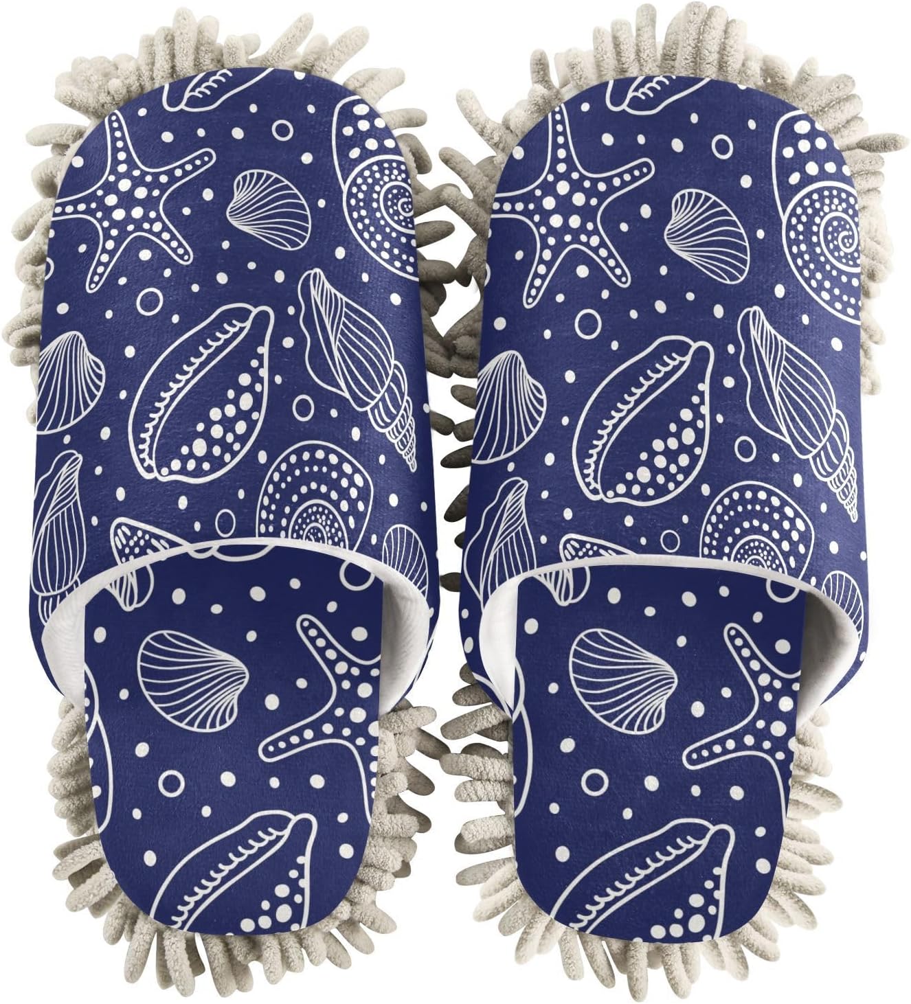Kigai Microfiber Slippers Ocean Pattern Blue