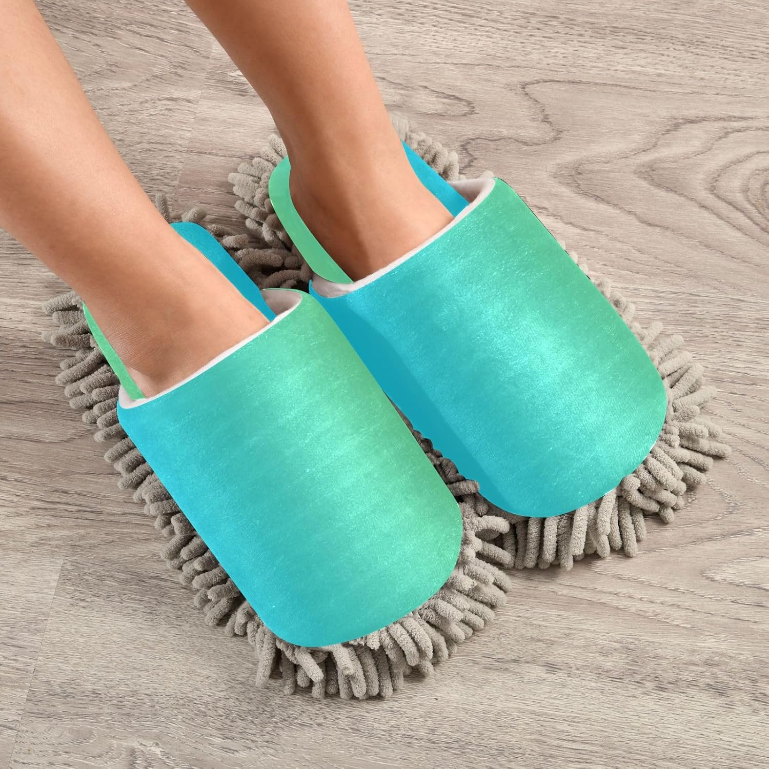 Sinestour Gradient Mop Slippers for Floor Cleaning