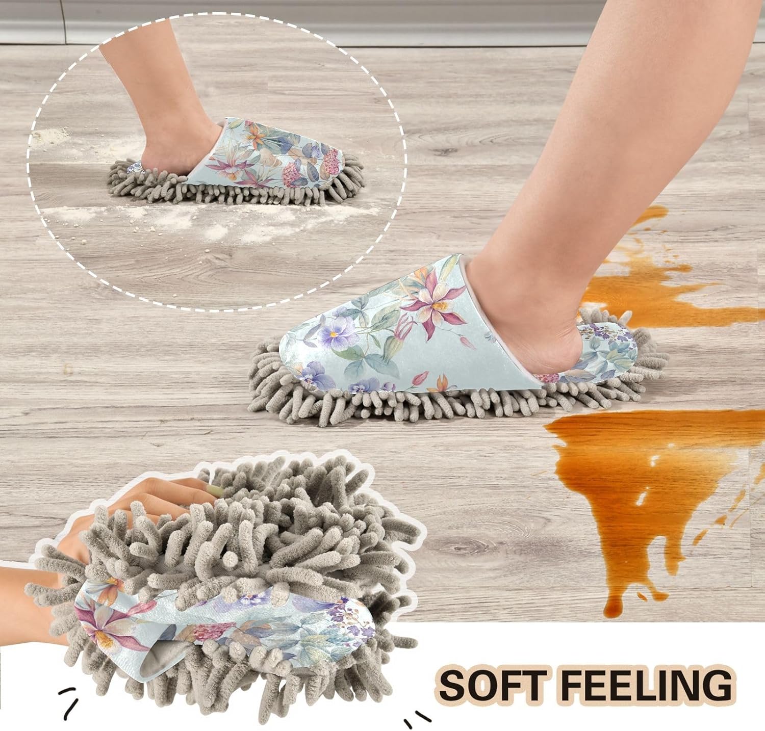Kigai Microfiber Slippers - Lily Flower Design Size L