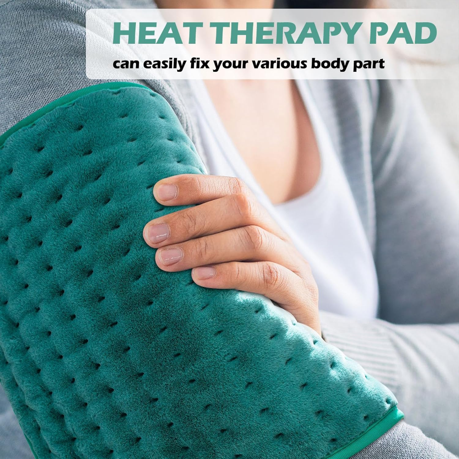 MEETMET Heating Pad for Back Neck Shoulder Pain Relief