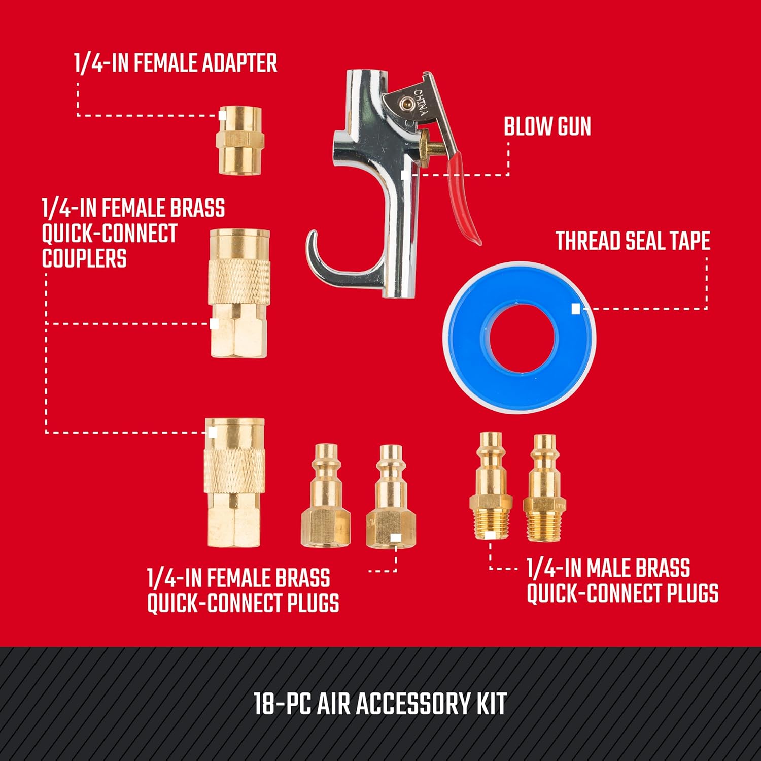CRAFTSMAN 18-Piece Air Compressor Kit with Accessories