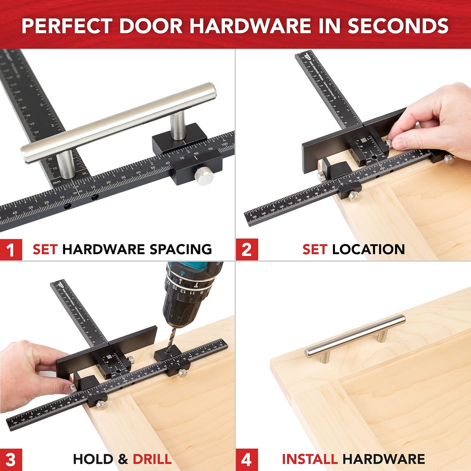 True Position Tools Original Cabinet Hardware Jig - Made in USA 1