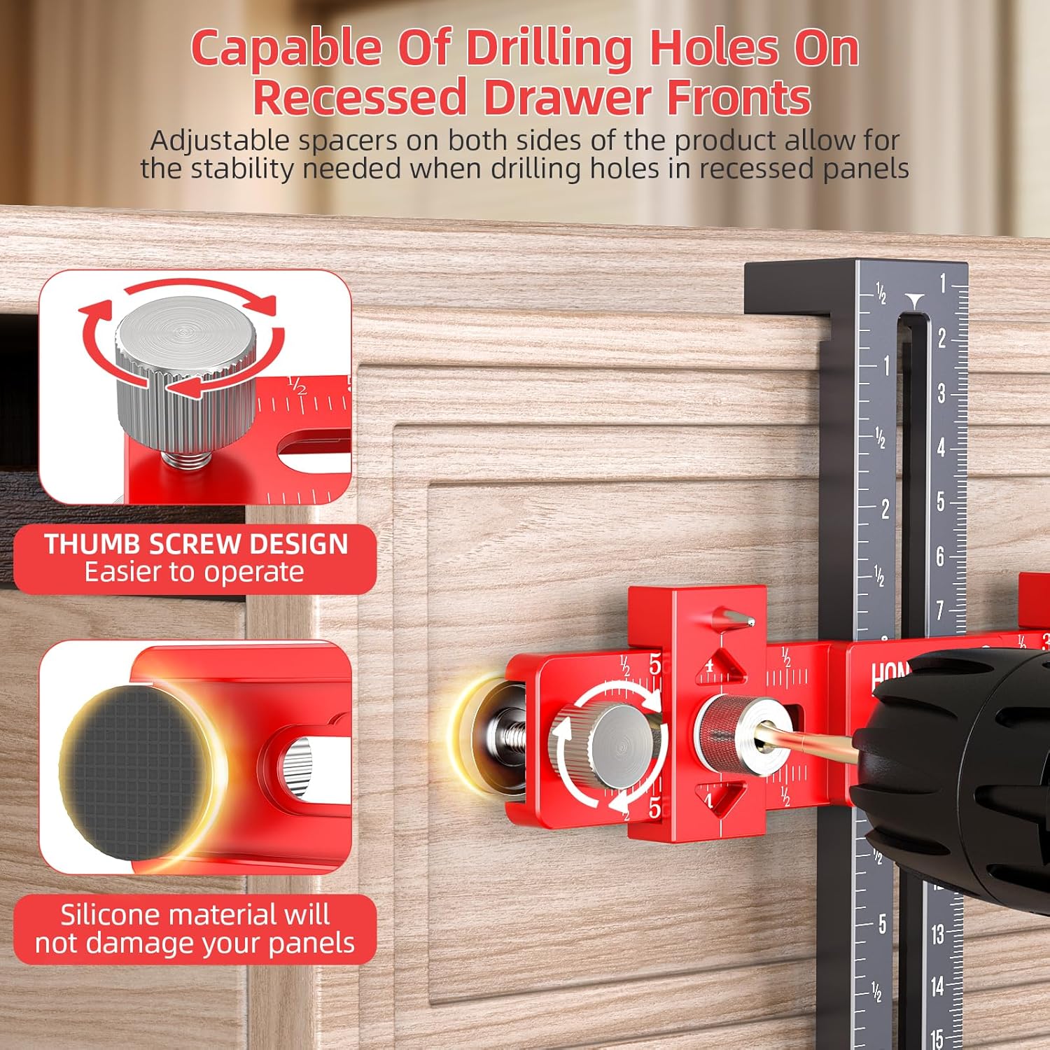 Enhanced Cabinet Hardware Jig for Handles and Pulls