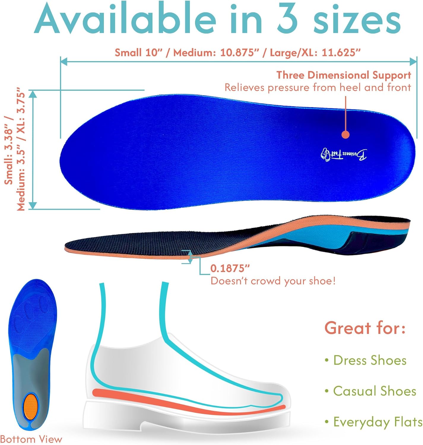 Business Feet Gel Insole - Mover Shaker for Men Women