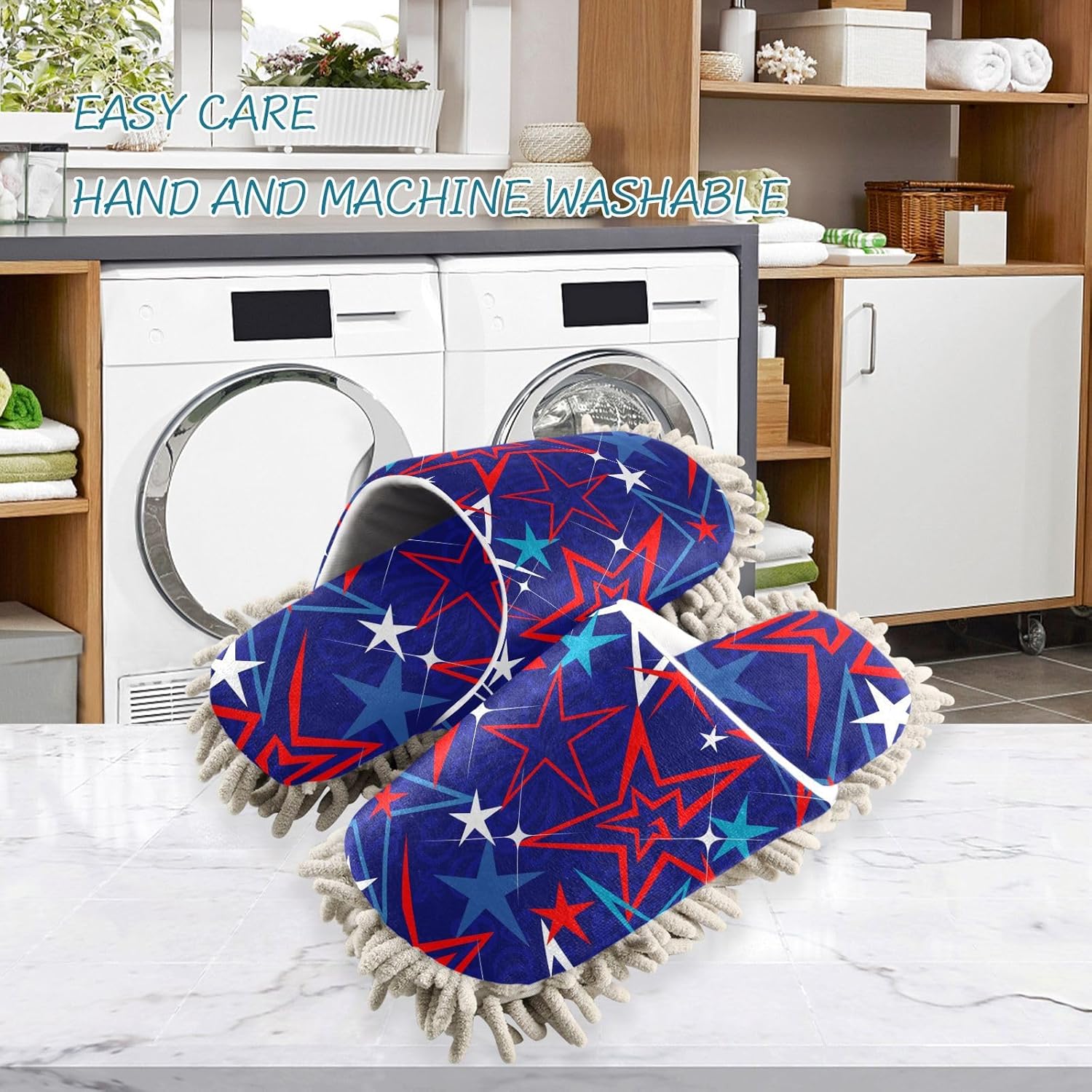 Sinestour Stars Mop Slippers for Floor Cleaning 1