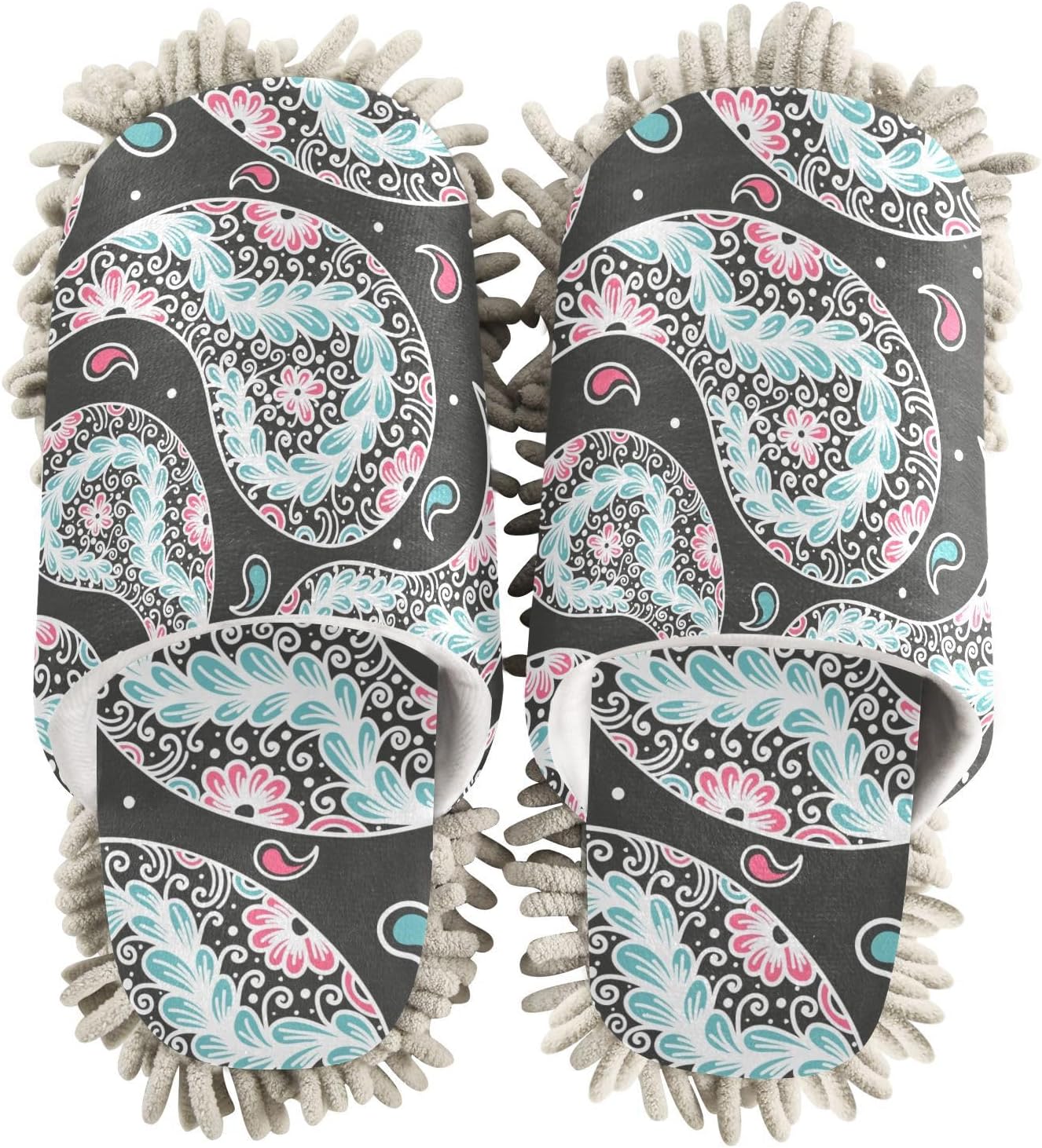 Kigai Microfiber Slippers with Paisley Pattern - Size L