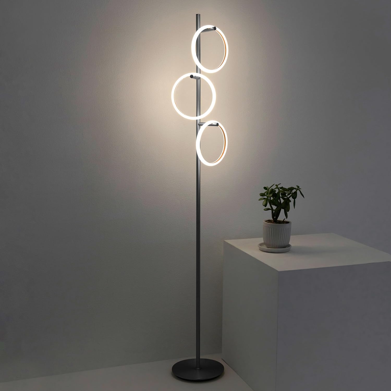 Brightech Saturn LED Tree Floor Lamp - Black