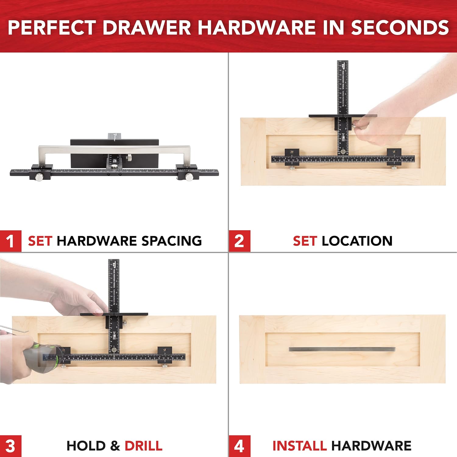 True Position Tools Original Cabinet Hardware Jig - Made in USA 1