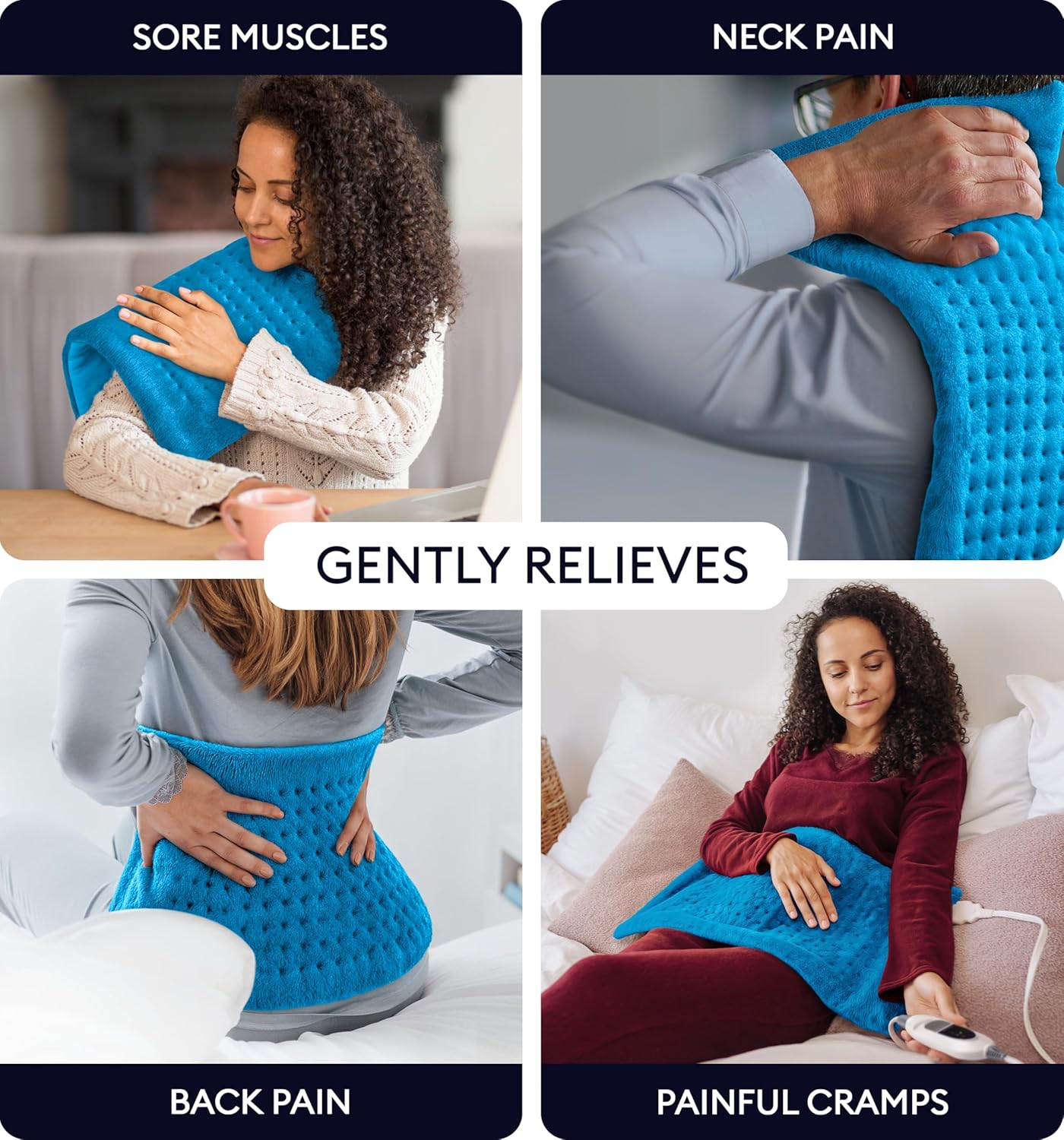 GENIANI Heat Pad for Back Pain Relief Auto Shut Off Machine Washable