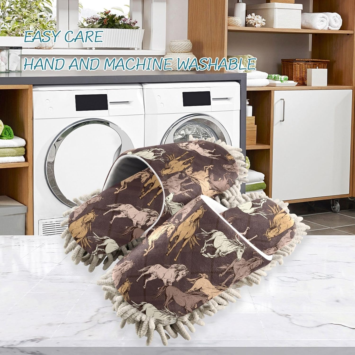 Sinestour Microfiber Mop Slippers for Floor Cleaning 1