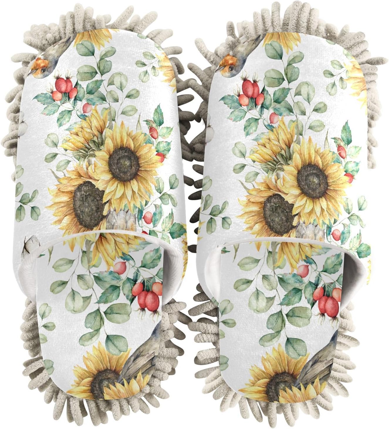 Sinestour Sunflower Mop Slippers for Floor Cleaning 1