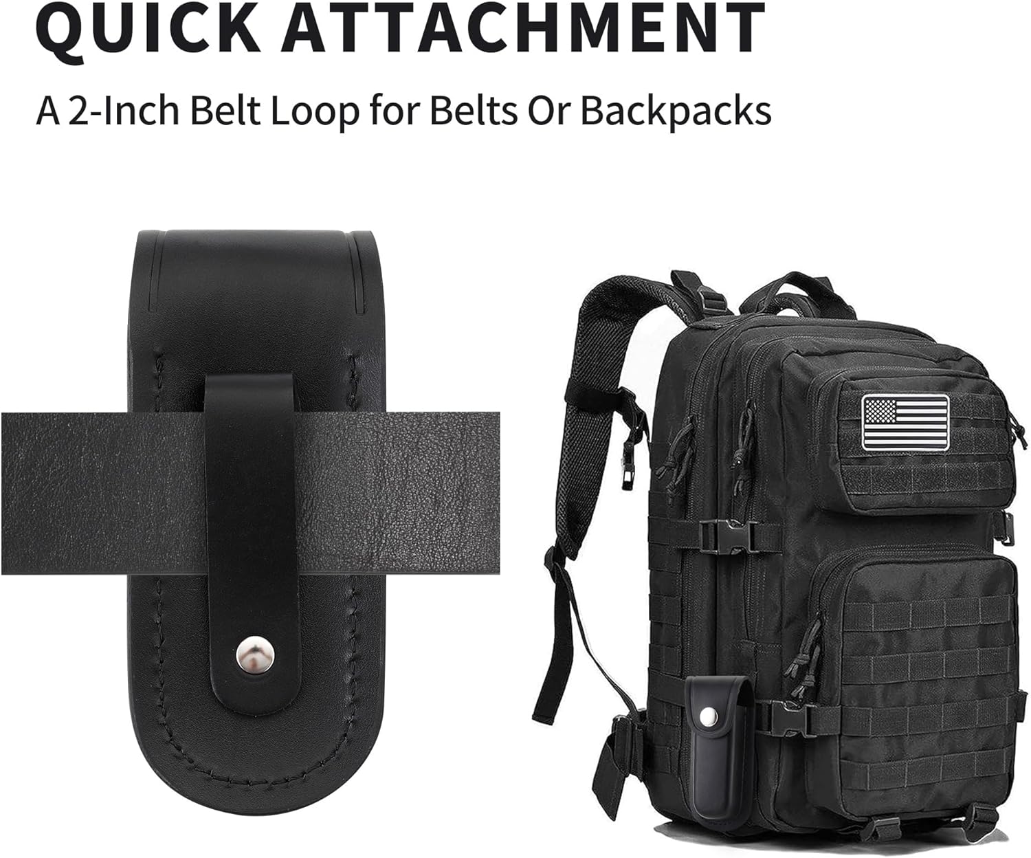 Qtcial Pocket Knife Sheath Black 4 Inch EDC Case