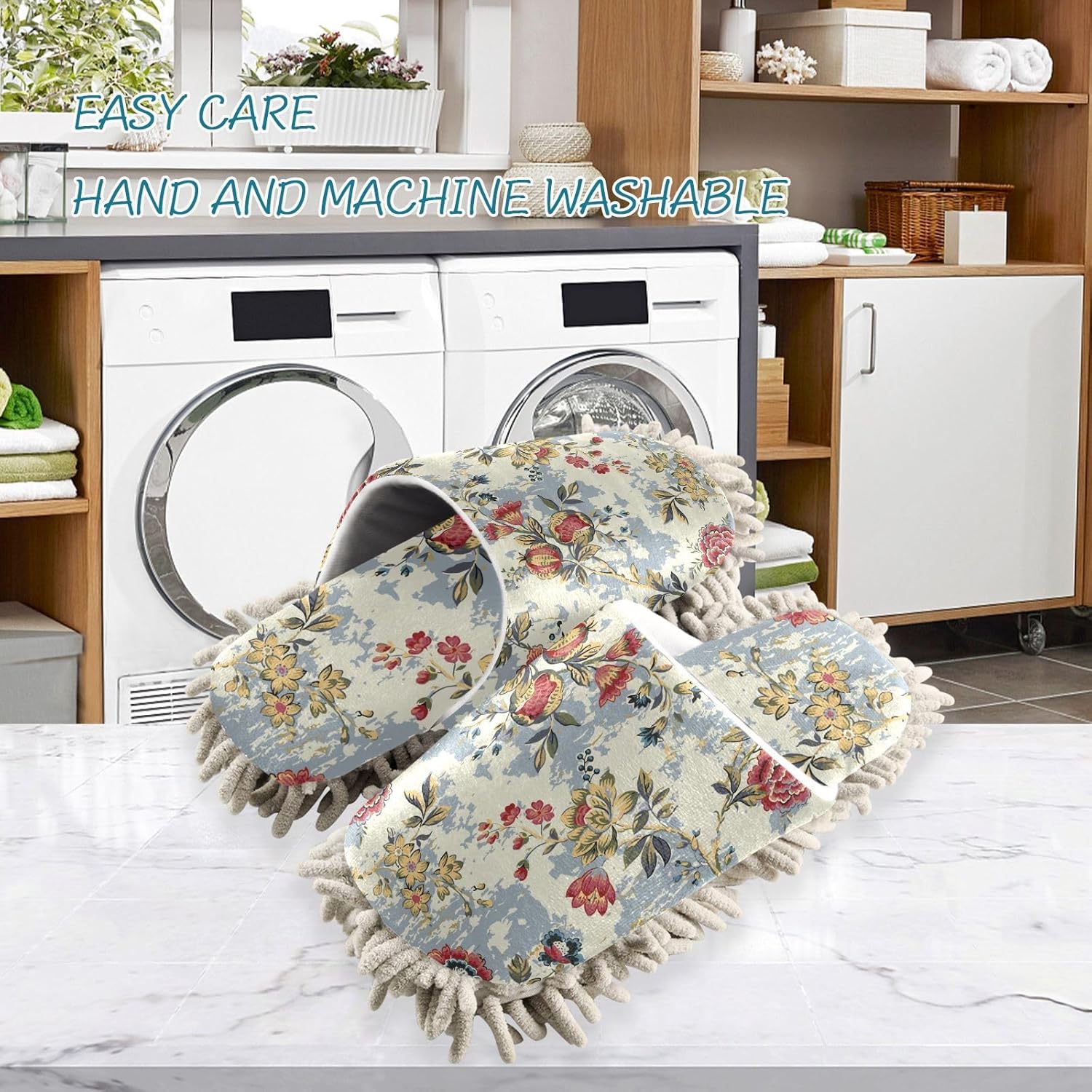 Kigai Microfiber Slippers with Flower Pattern