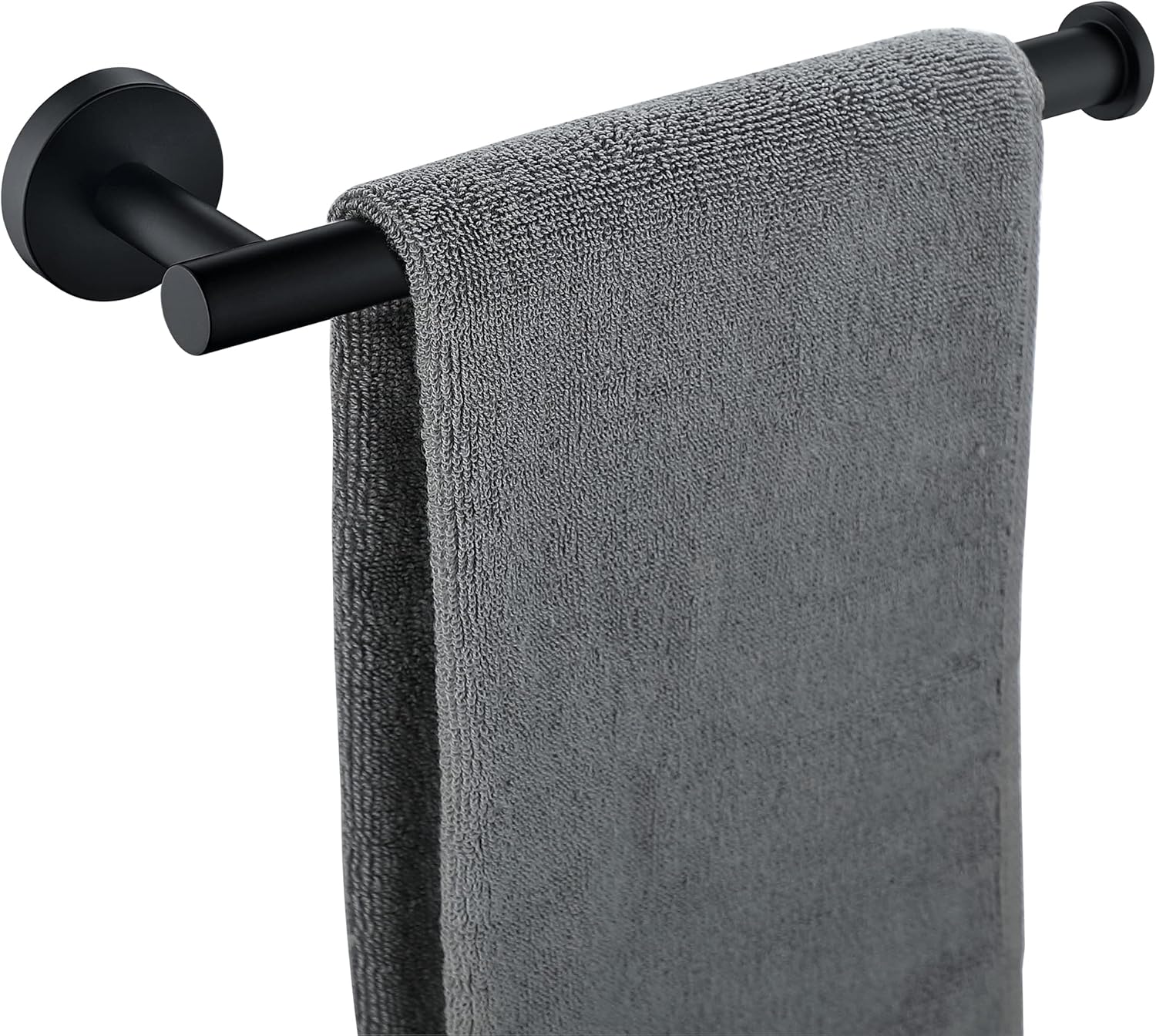 Nolimas 9 Inch Matte Black Towel Holder for Bathroom and Kitchen
