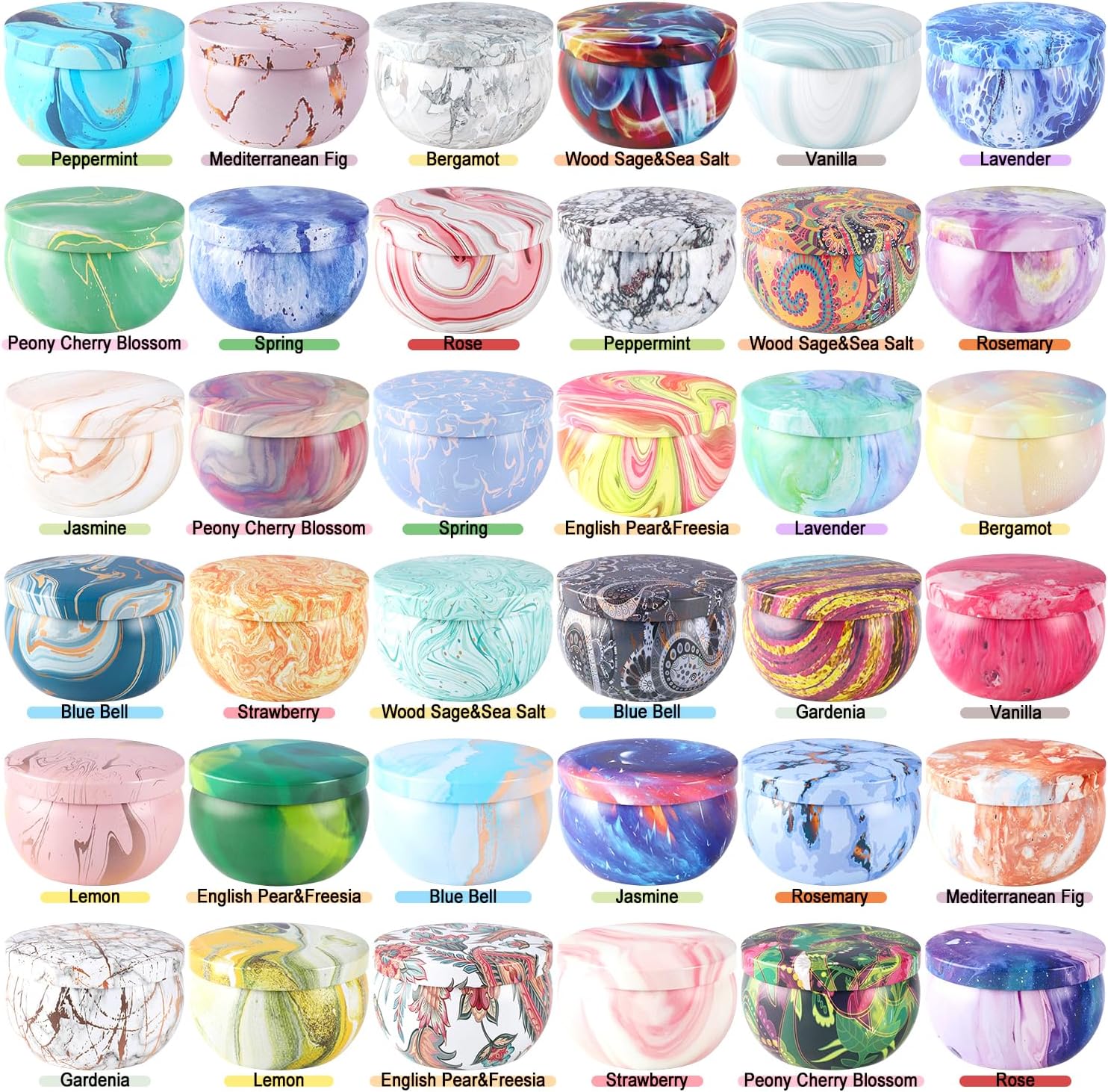 Scented Candles Gift Set 36 Pack Soy Wax Aromatherapy