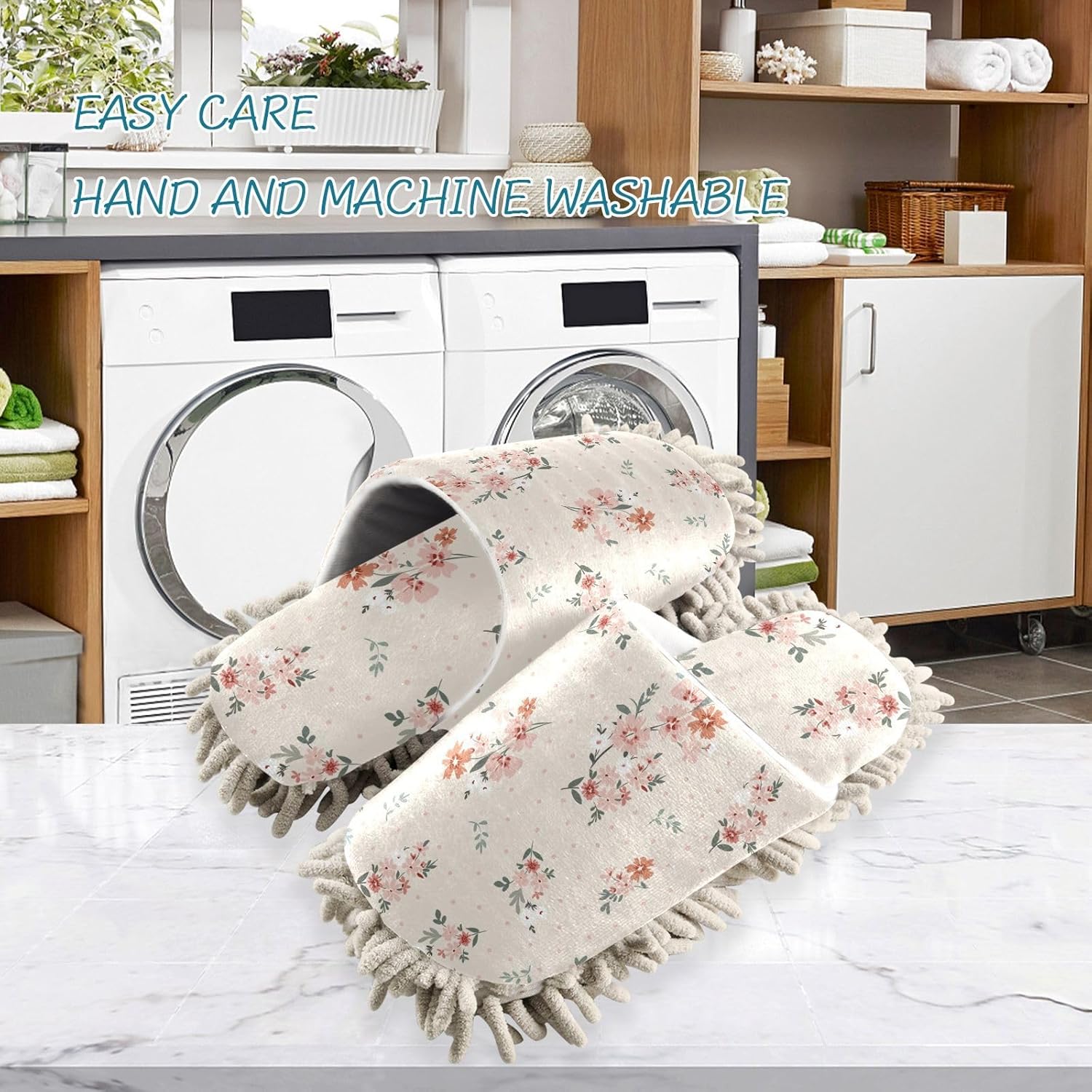 Kigai Microfiber Slippers with Bohemian Flowers