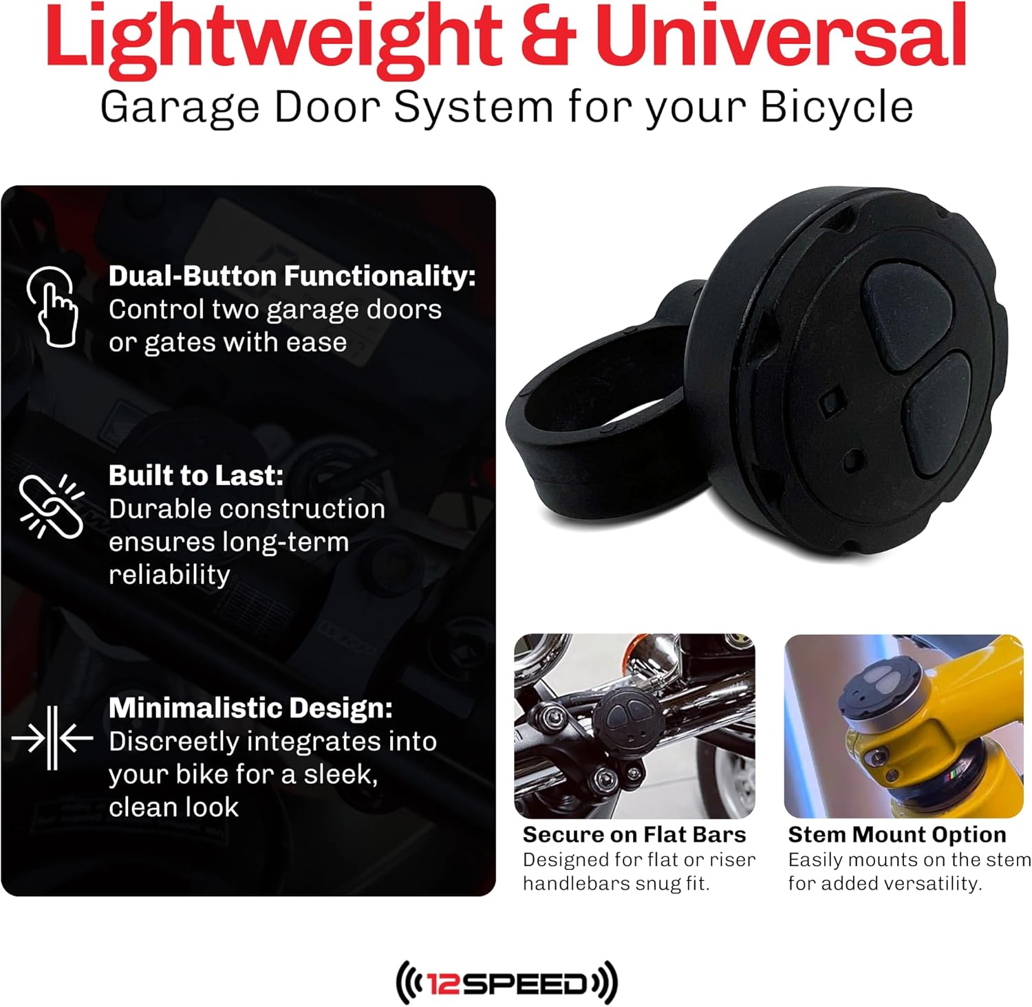 12speed Doormate 2 Garage Door Opener for Bicycles