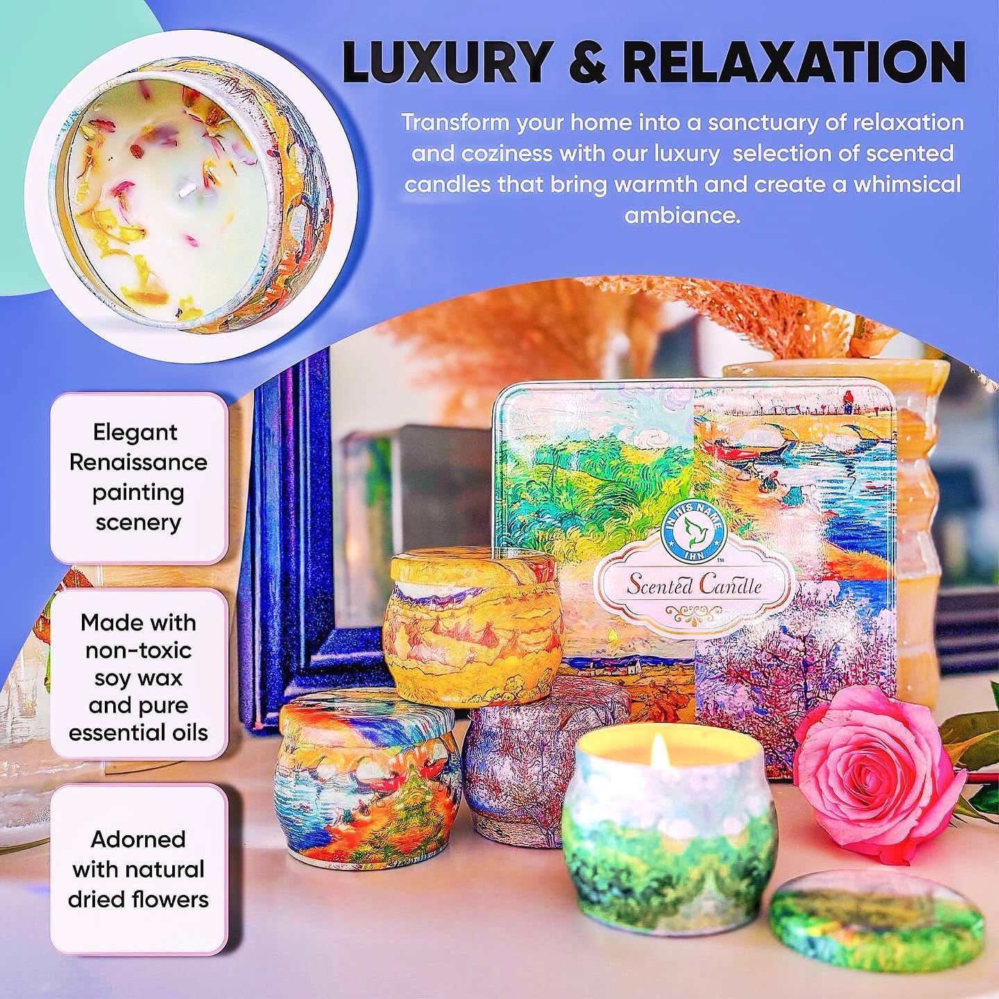 In His Name Soy Candles Gift Set 4 Pack Autumn