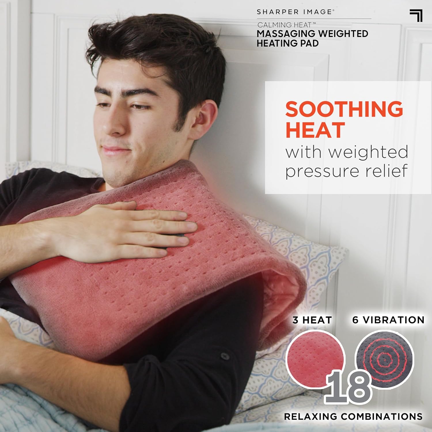 Calming Comfort Weighted Heat Massage Pad