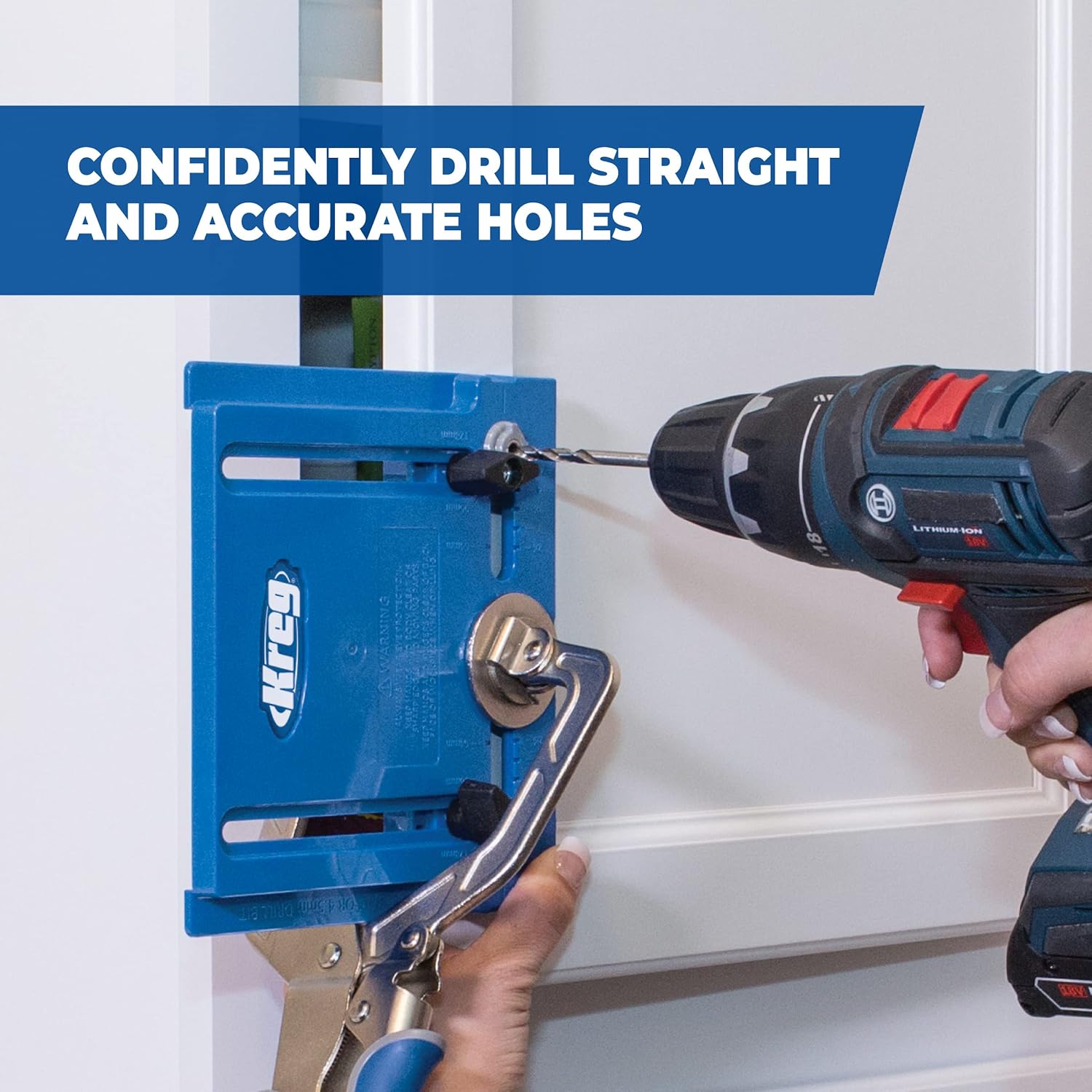 KREG KHI-Pull Cabinet Hardware Jig - Durable Drill Guides for Cabinet Handles